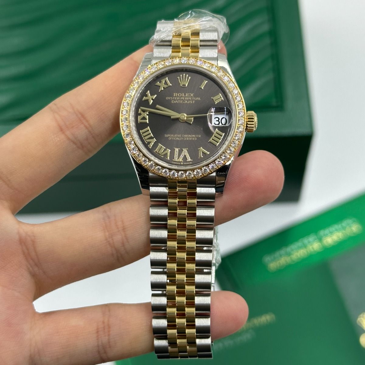 【Super Clone】ROLEX Datejust m278383RBR-0017/0018 31mm Dark Grey Dial Oyster Bracelet