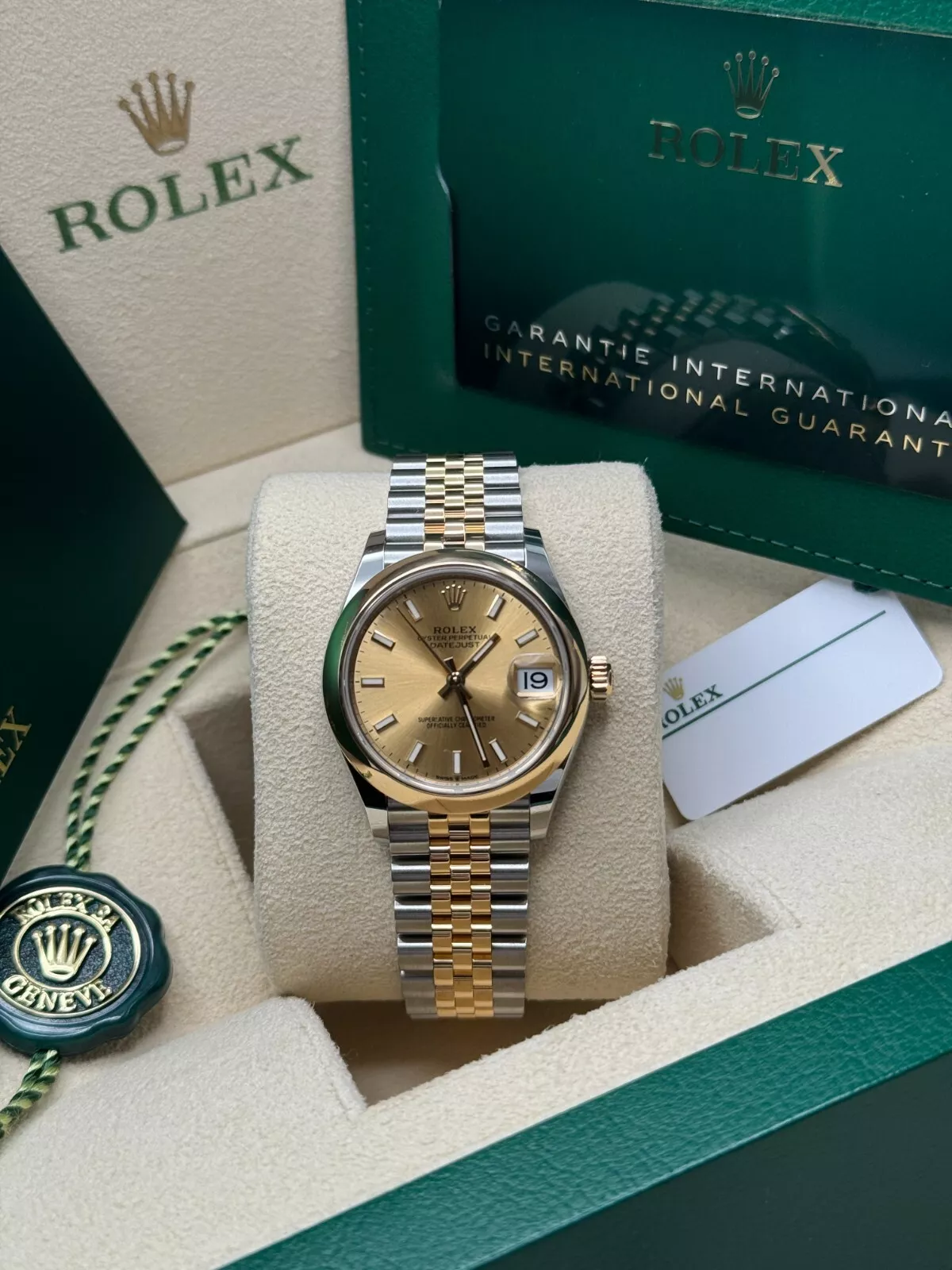 【Super Clone】ROLEX Datejust m278243-0013/0014  31mm Champagne Dial Yellow Rolesor Oyster Watch