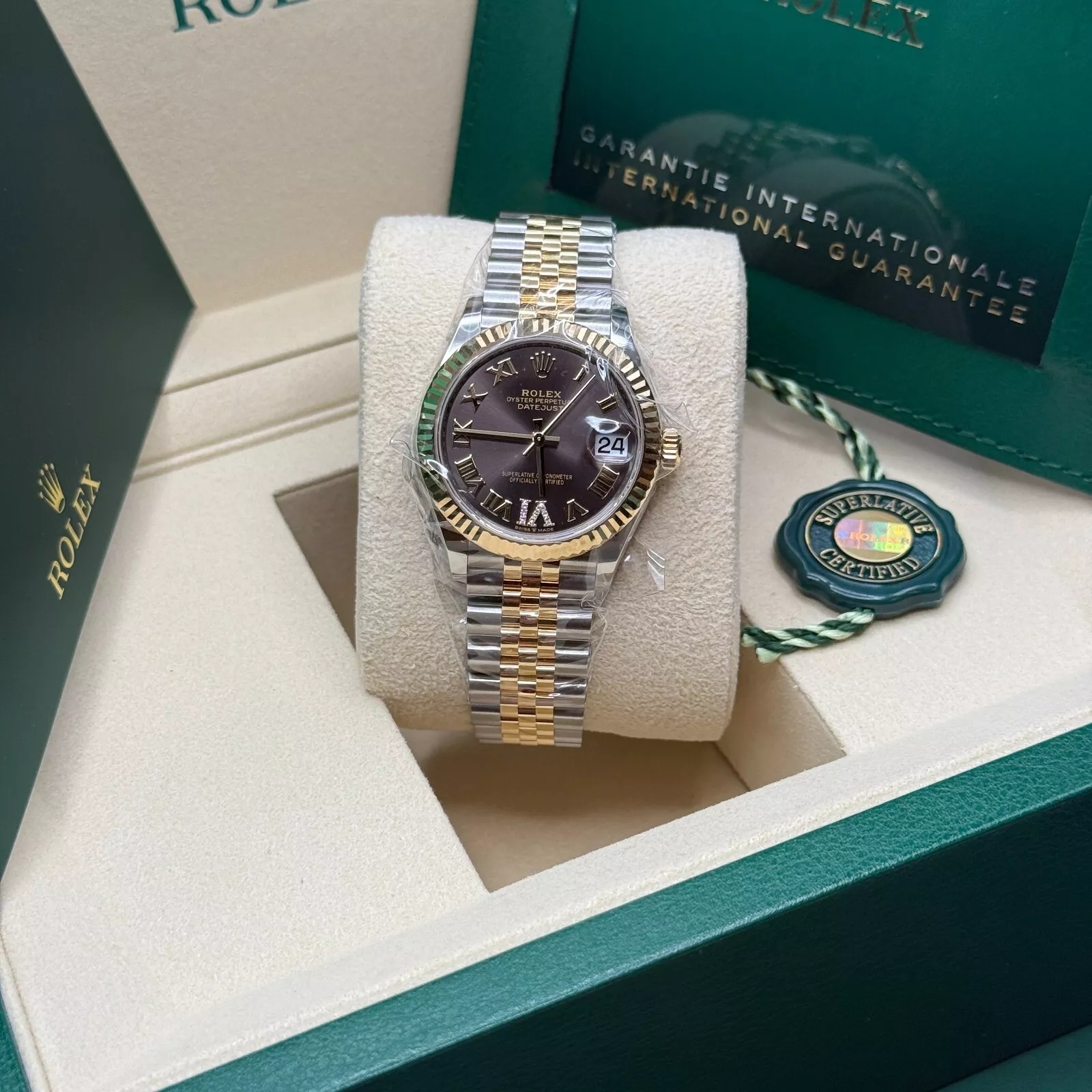 【Super Clone】ROLEX Datejust m278273-0017/0018 31mm Dark Grey Dial Stainless Steel and Yellow Gold Oyster Watch