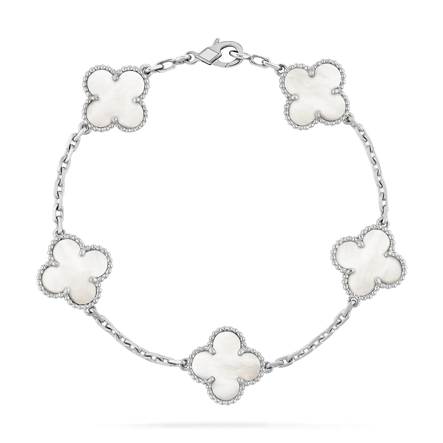 Regalia jewelryCLOVER SILVER MOP 5 MOTIF BRACELET