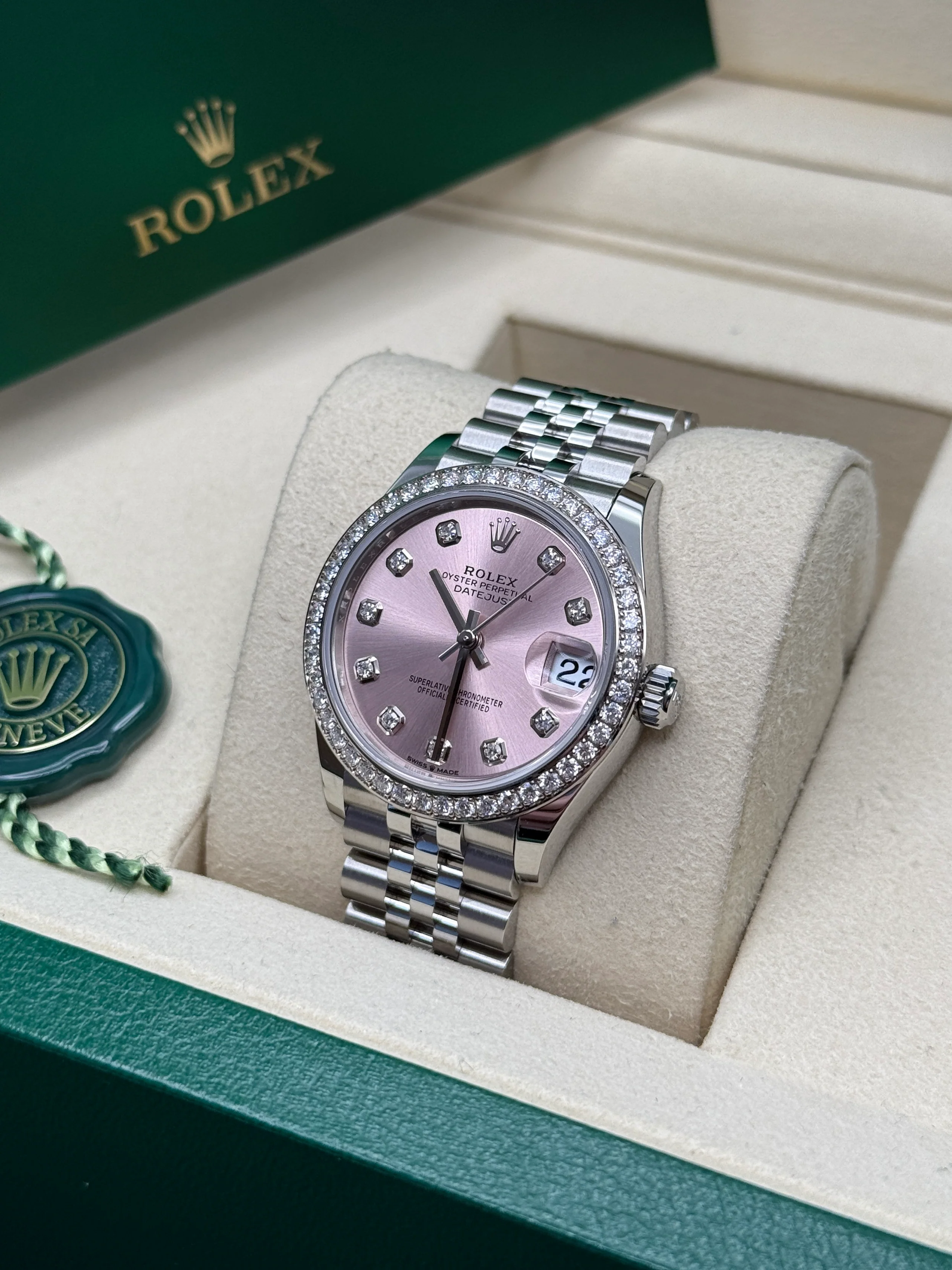 【Super Clone】ROLEX Datejust m278384RBR-0035/0036 Pink 31mm Dial Oyster Watch