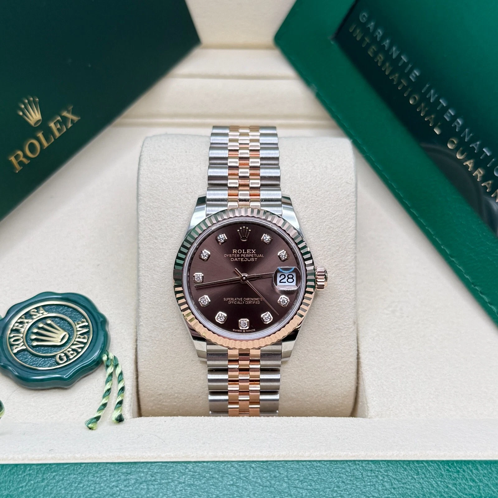 【Super Clone】ROLEX Datejust m278271-0027/0028 Chocolate 31mm Dial Oyster Bracelet Watch