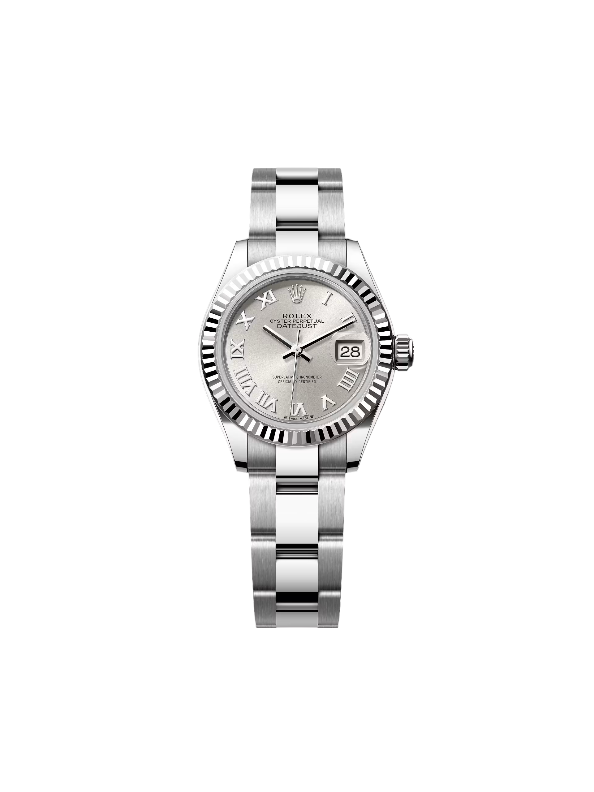 【Super Clone】ROLEX Lady-Datejust 28mm 279174 Silver Roman Dial Oyster Bracelet