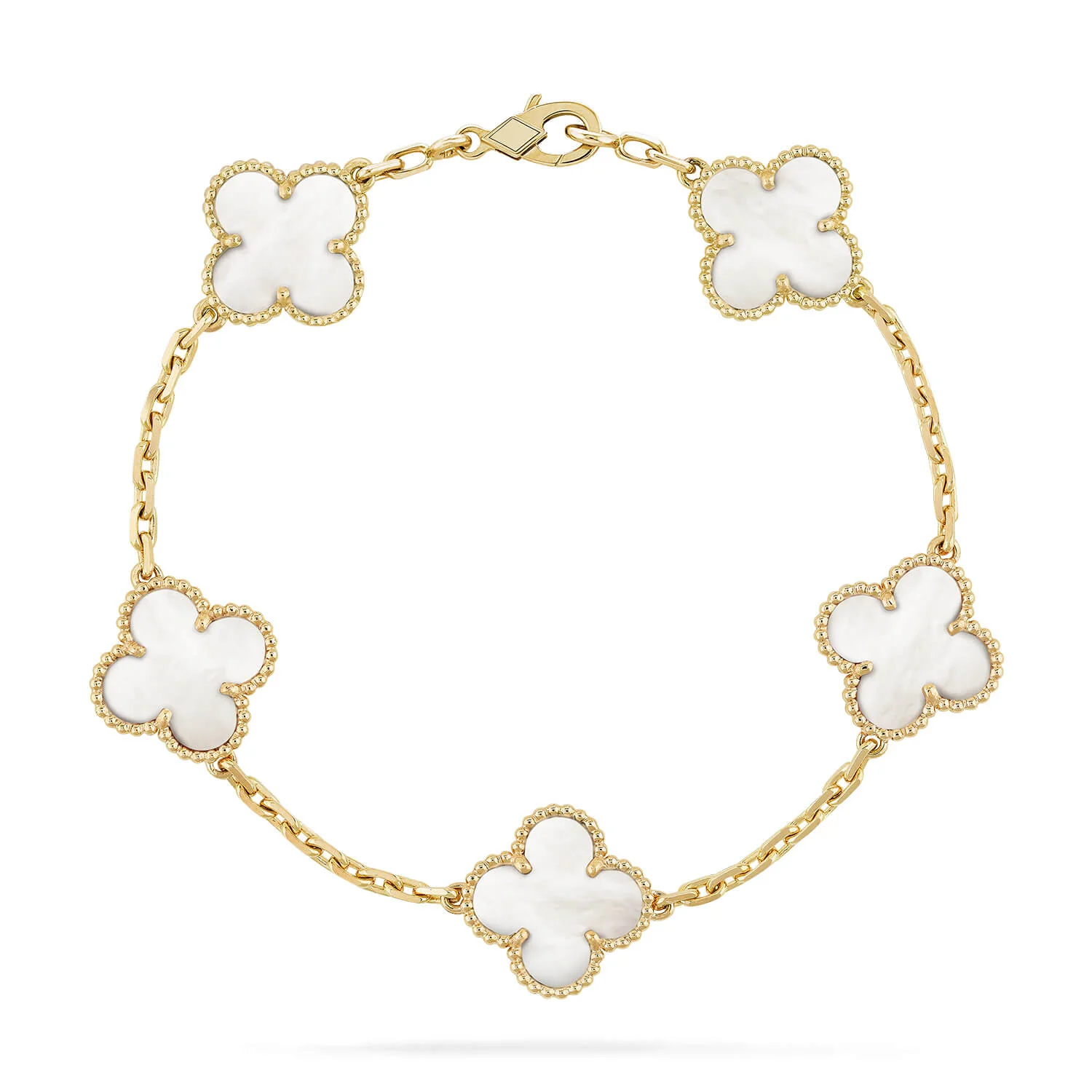 Regalia jewelryCLOVER  5 MOTIF WHITE MOP BRACELET