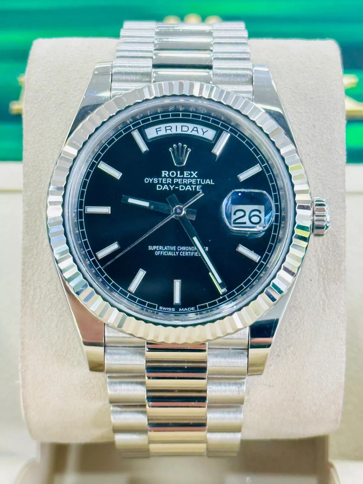【Super Clone】ROLEX  Day-Date 40mm 228236-0003 Black Dial