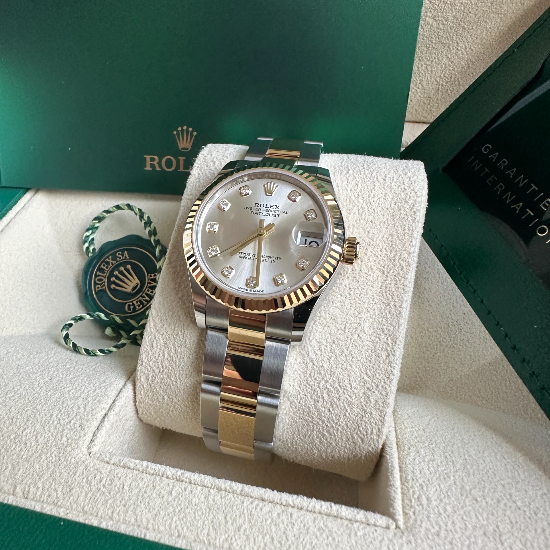【Super Clone】ROLEX Datejust m278273-0019/0020 31mm Silver Dial Stainless Steel and Yellow Gold Oyster Watch