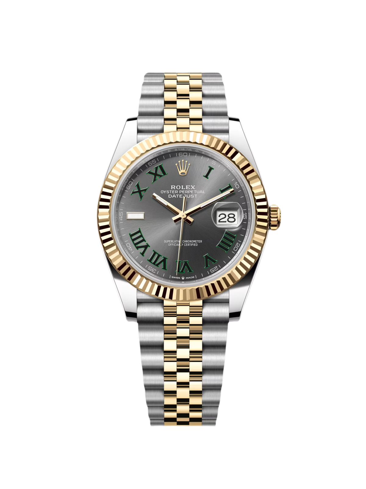 【Super Clone】ROLEX  Datejust 41mm 126333 Two-Tone Yellow Gold Fluted Bezel 