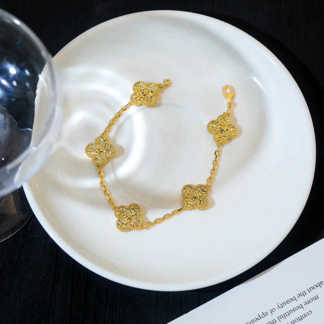 Regalia jewelryCLOVER 5 MOTIFS BRONZING BRACELET