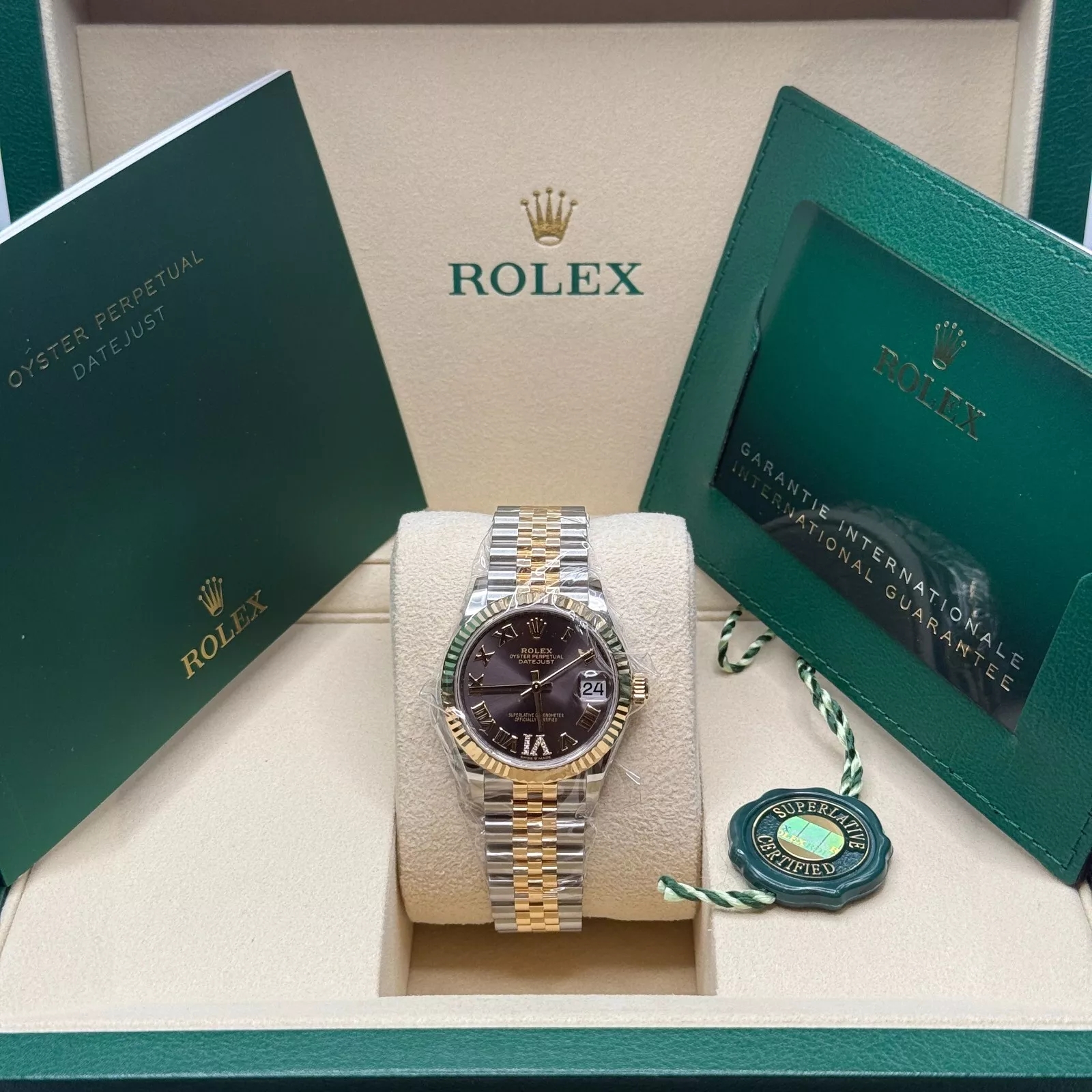 【Super Clone】ROLEX Datejust m278273-0017/0018 31mm Dark Grey Dial Stainless Steel and Yellow Gold Oyster Watch