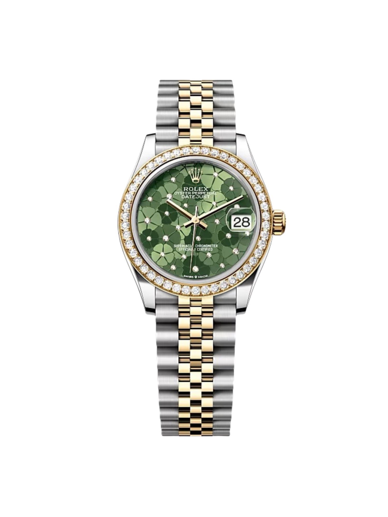 【Super Clone】ROLEX Datejust m278383-0031/0032 31mm Green Floral Dial Oyster Bracelet