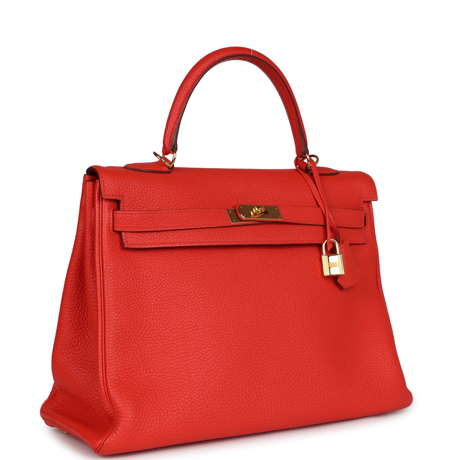 Hermes Kelly Retourne 35 Capucine Togo Gold Hardware