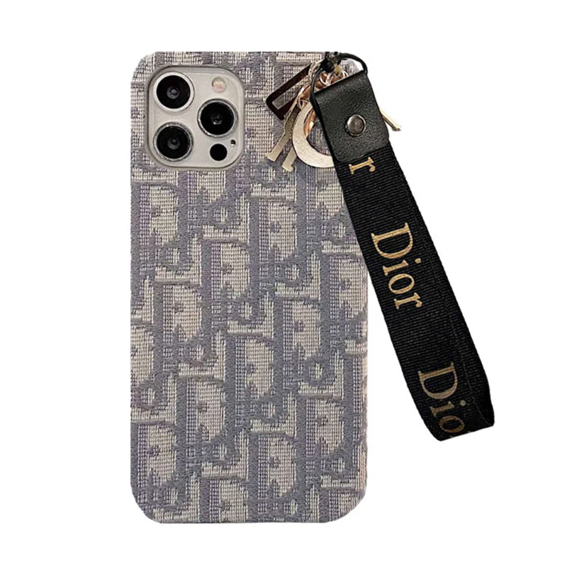 Luxury CD Black iPhone Case With Strap