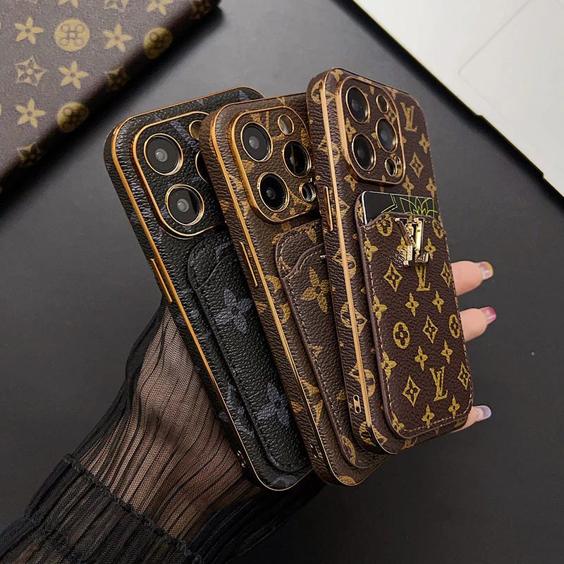 Classic Monogram iPhone Case With Card Holder -Big printing