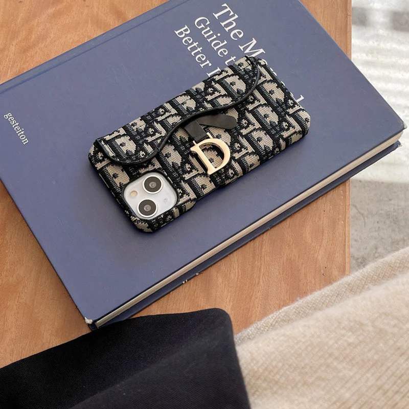 Personalized CD Black iPhone Case With Card Holder