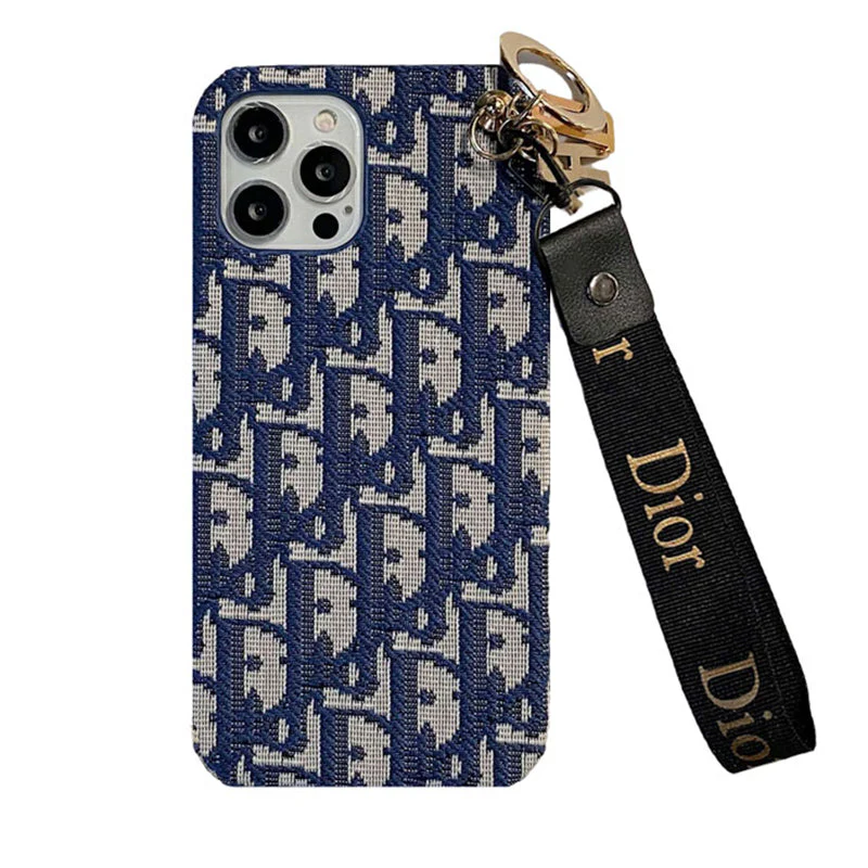 Luxury CD Black iPhone Case With Strap