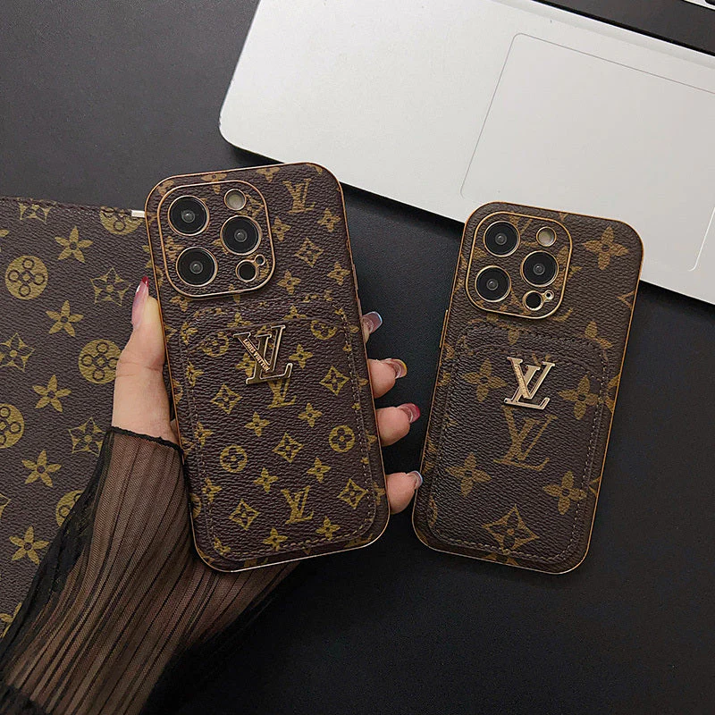 Classic Monogram iPhone Case With Card Holder -Big printing