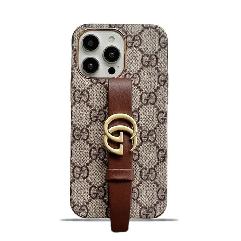 GG iPhone Case With Holder Brown