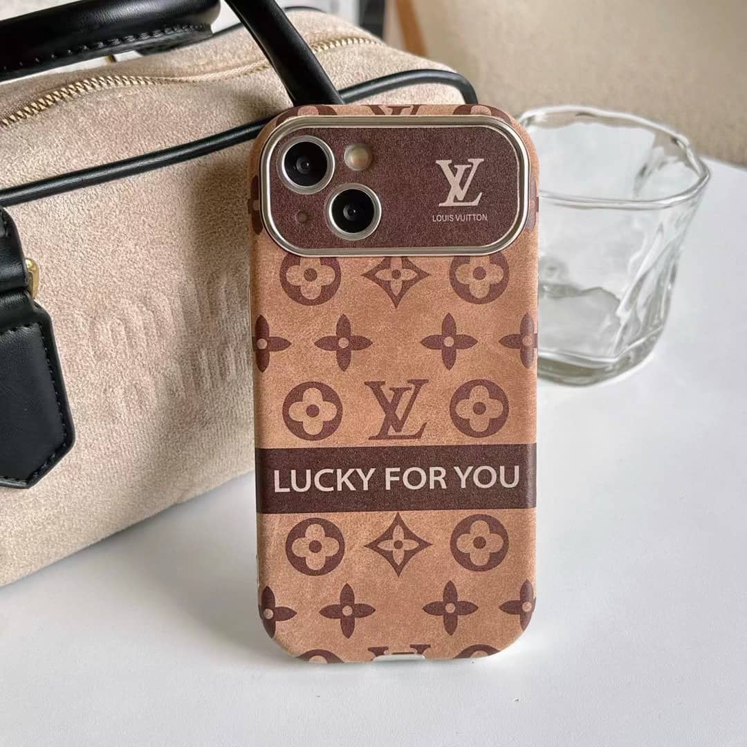 Premium LV Microfiber Leather iPhone Case