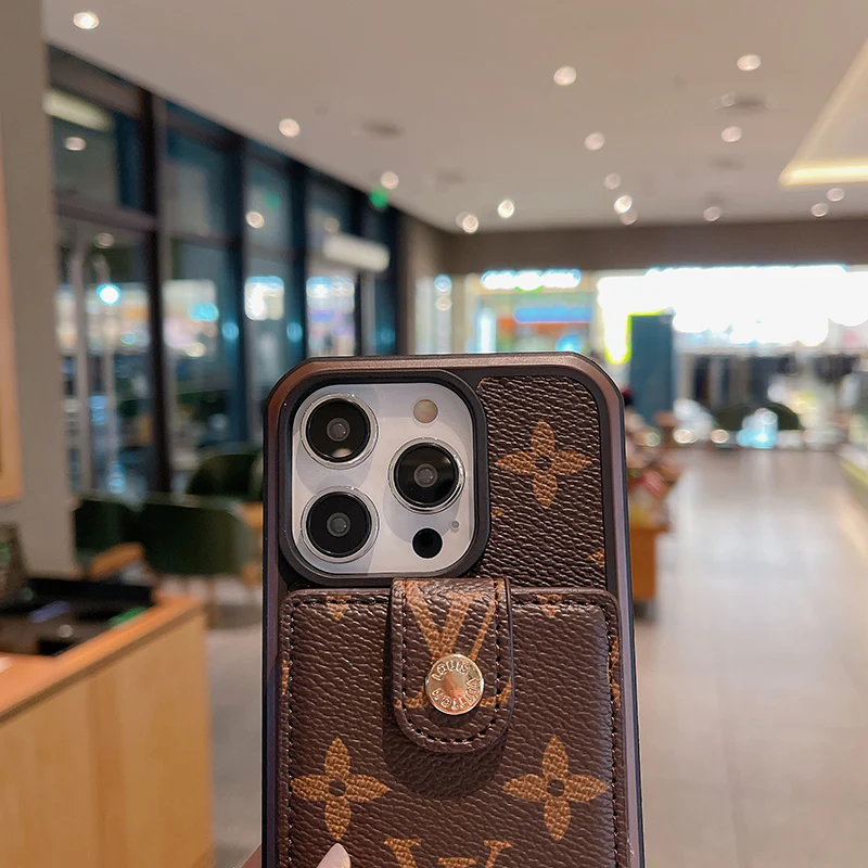 Monogram iPhone Case With Purse Brown