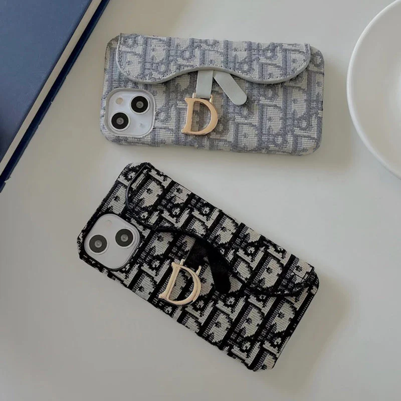 Classic Luxury CD Gray iPhone Case With Card Holder