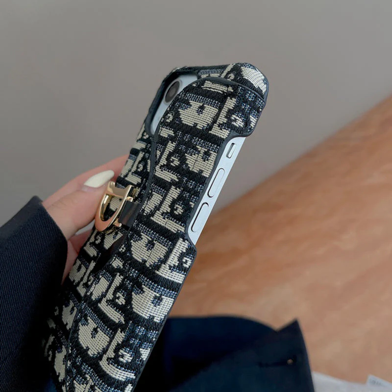 Personalized CD Black iPhone Case With Card Holder