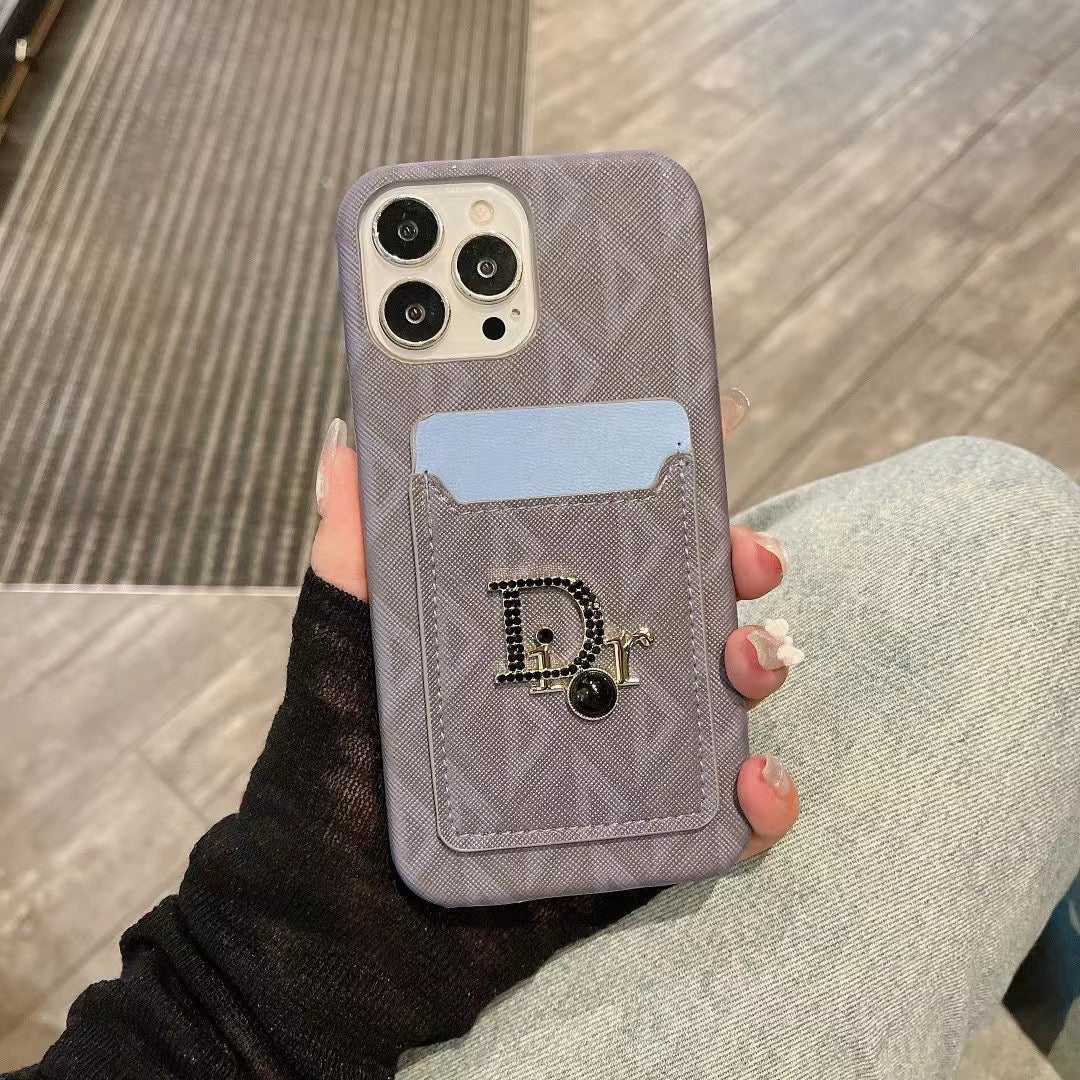 CD Fashionable iPhone Case with Card Pocket