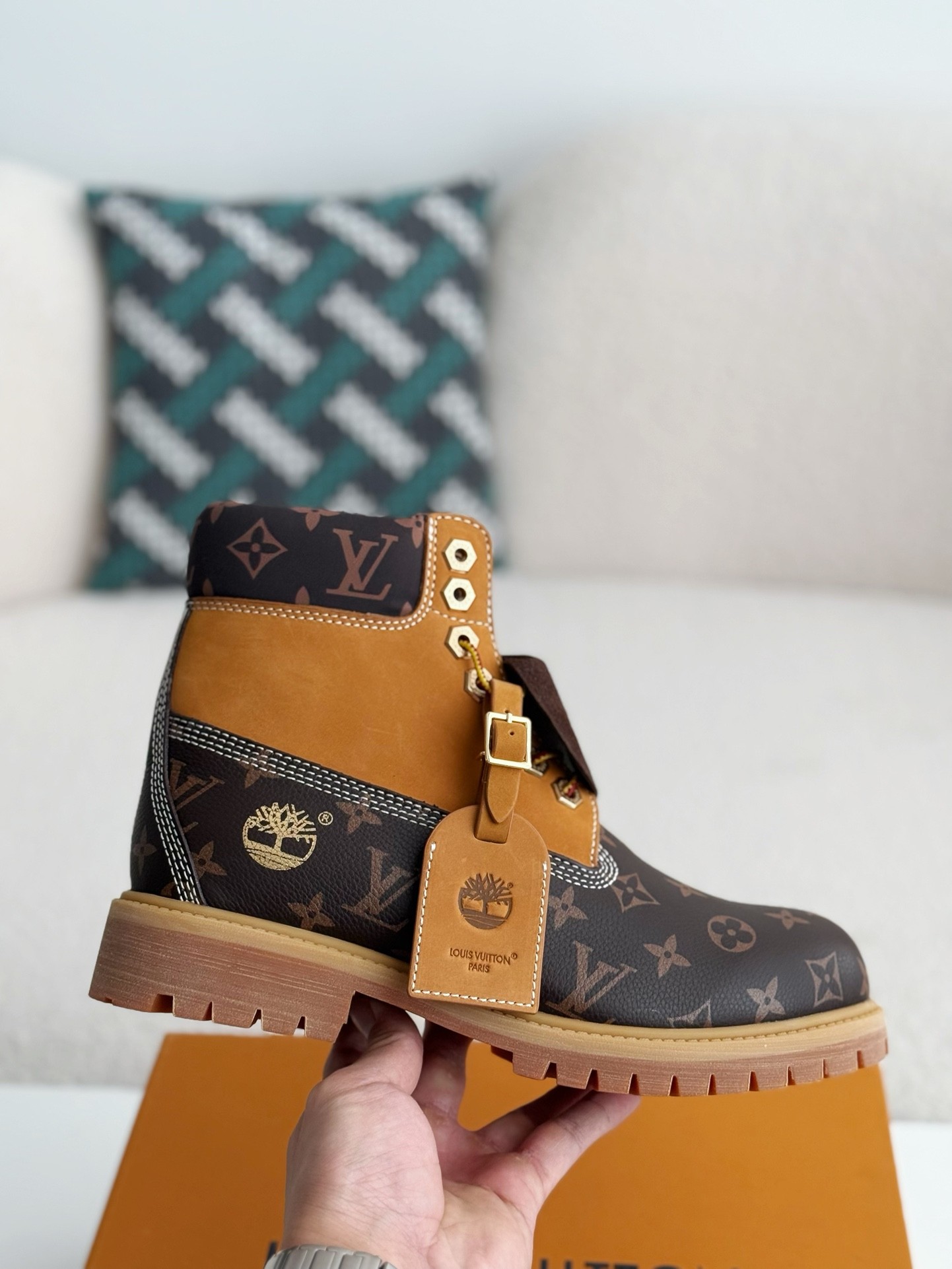 「#3804」Louis Vuitton x Timberland boots/Martin boots/boots