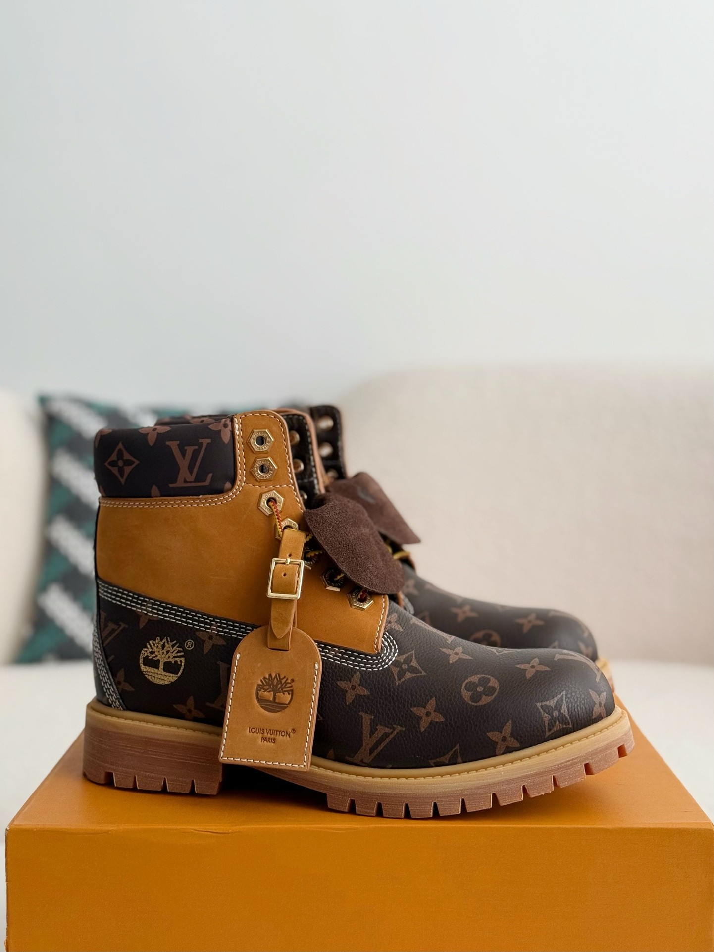 「#3804」Louis Vuitton x Timberland boots/Martin boots/boots