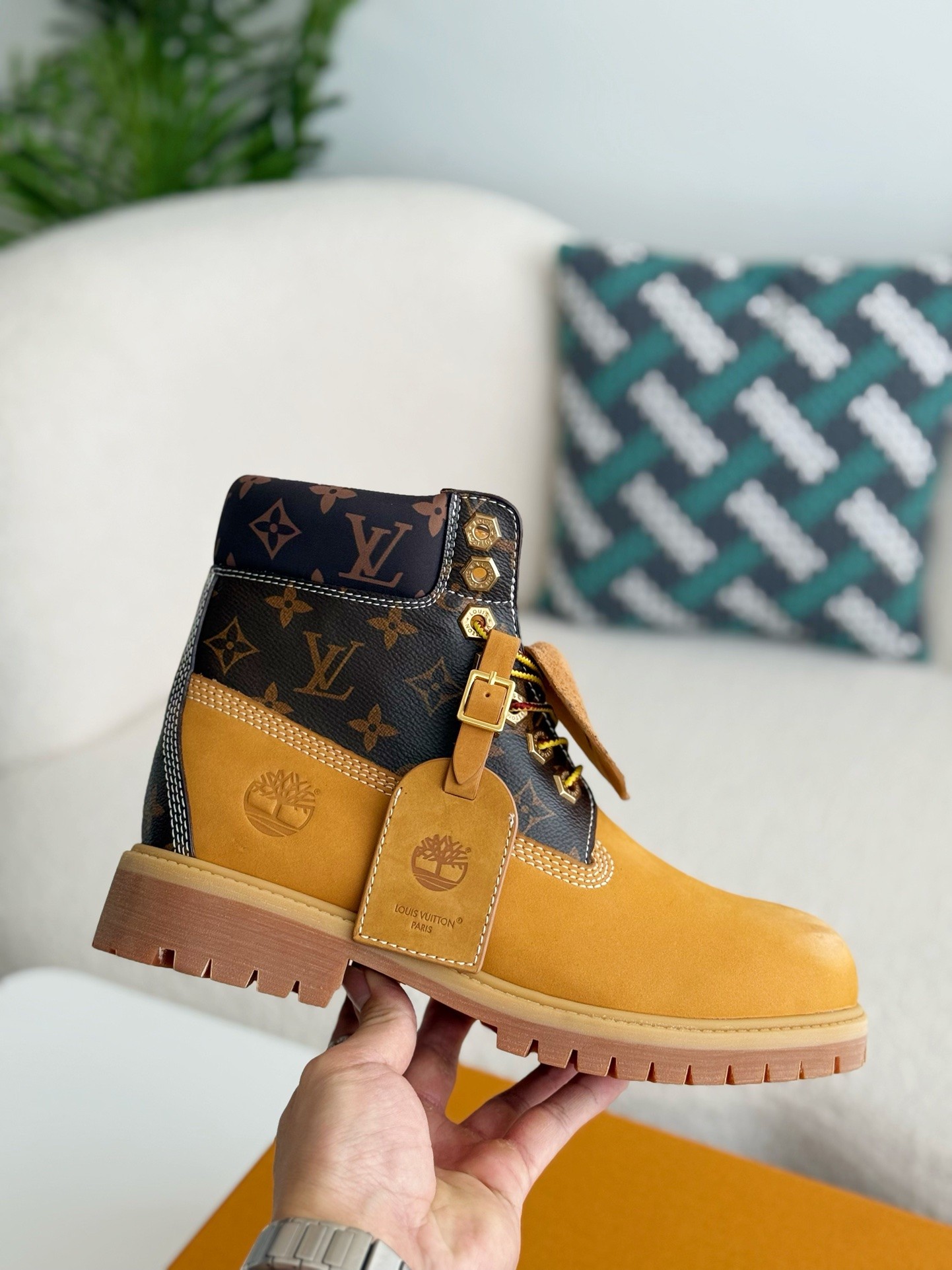 「#3837」Louis Vuitton x Timberland boots/Martin boots/boots