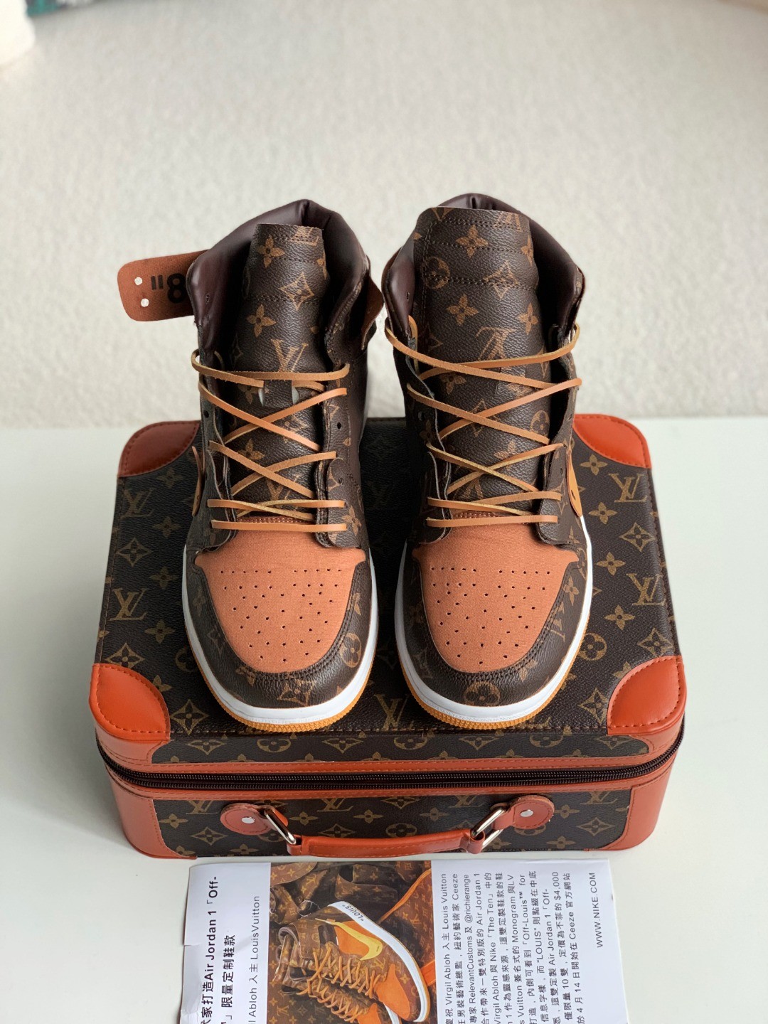 「#2073」LOUIS VUITTON × NIKE AIR FORCE 1 Sneaker High-tops