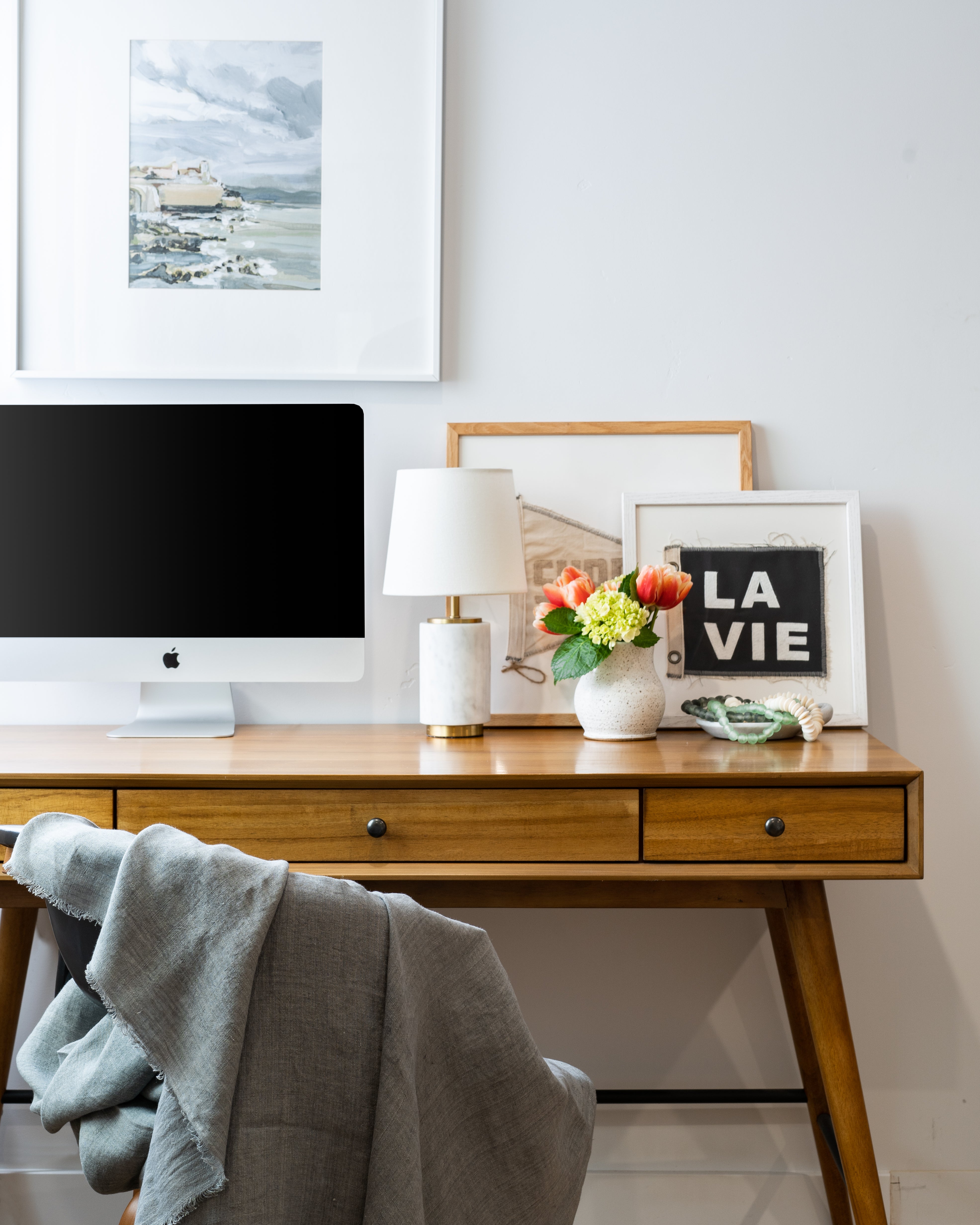 Stonewashed Linen Throw Blanket