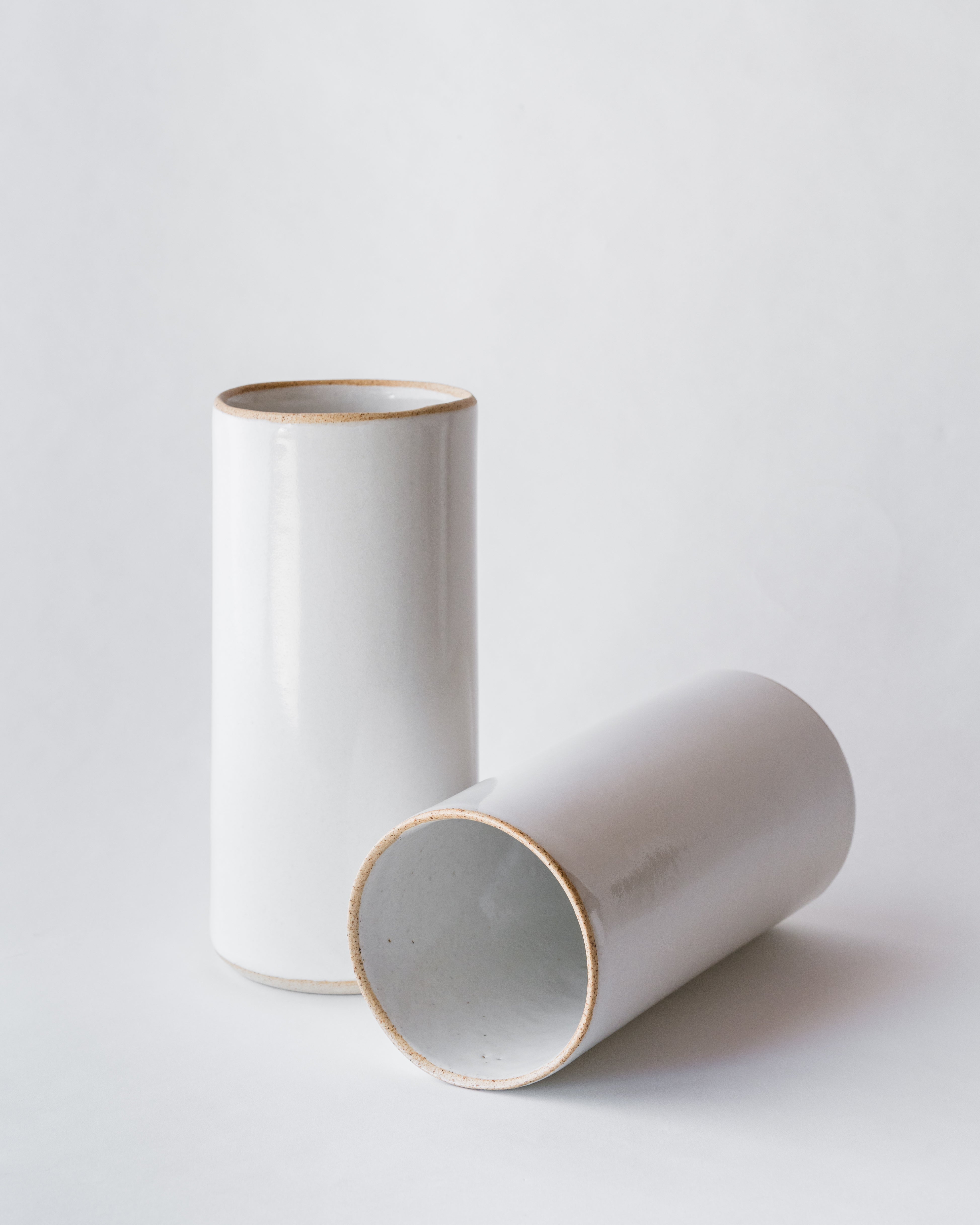 Stoneware White Minimal Vase