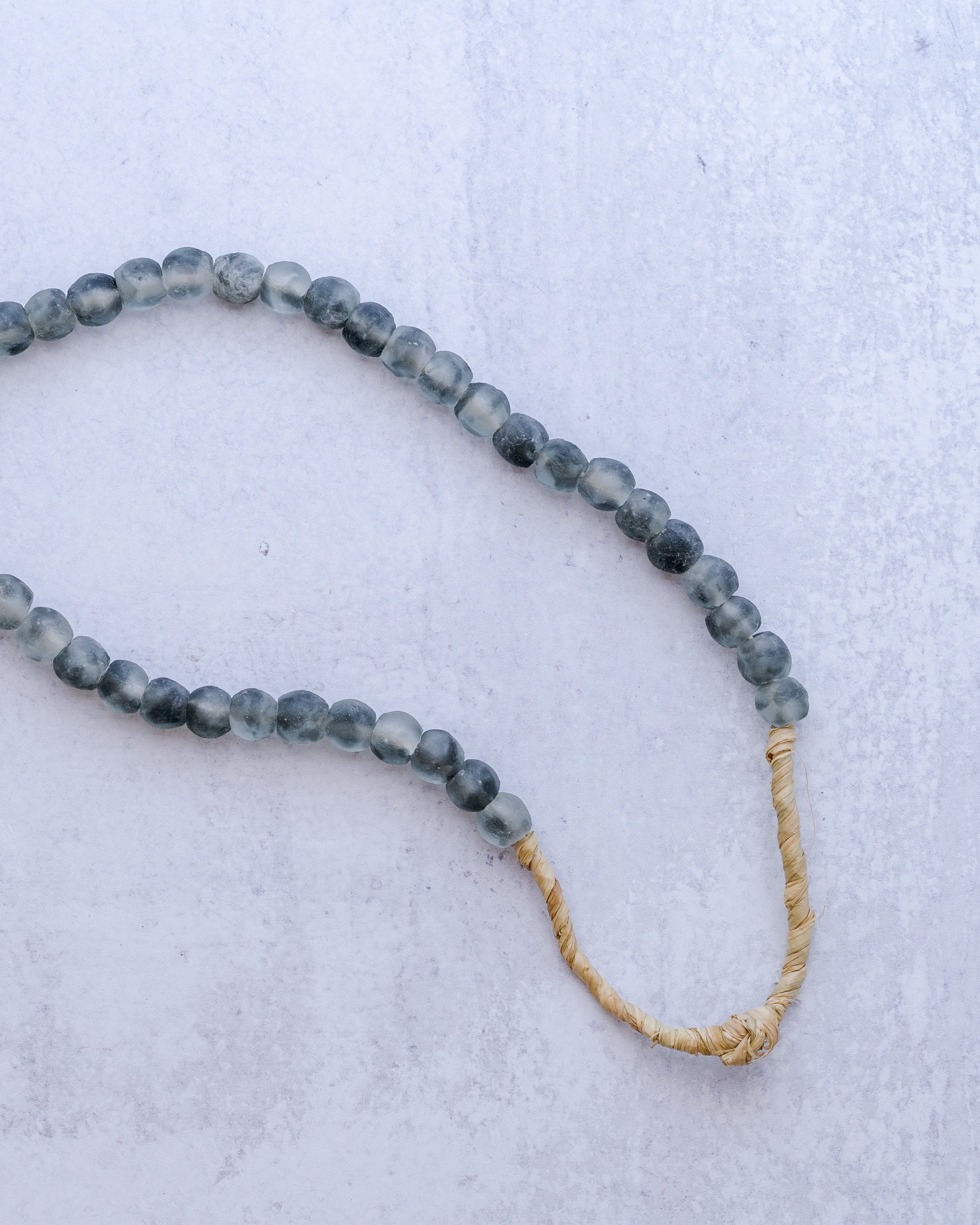 Grey Mist Recycled Glass Beads