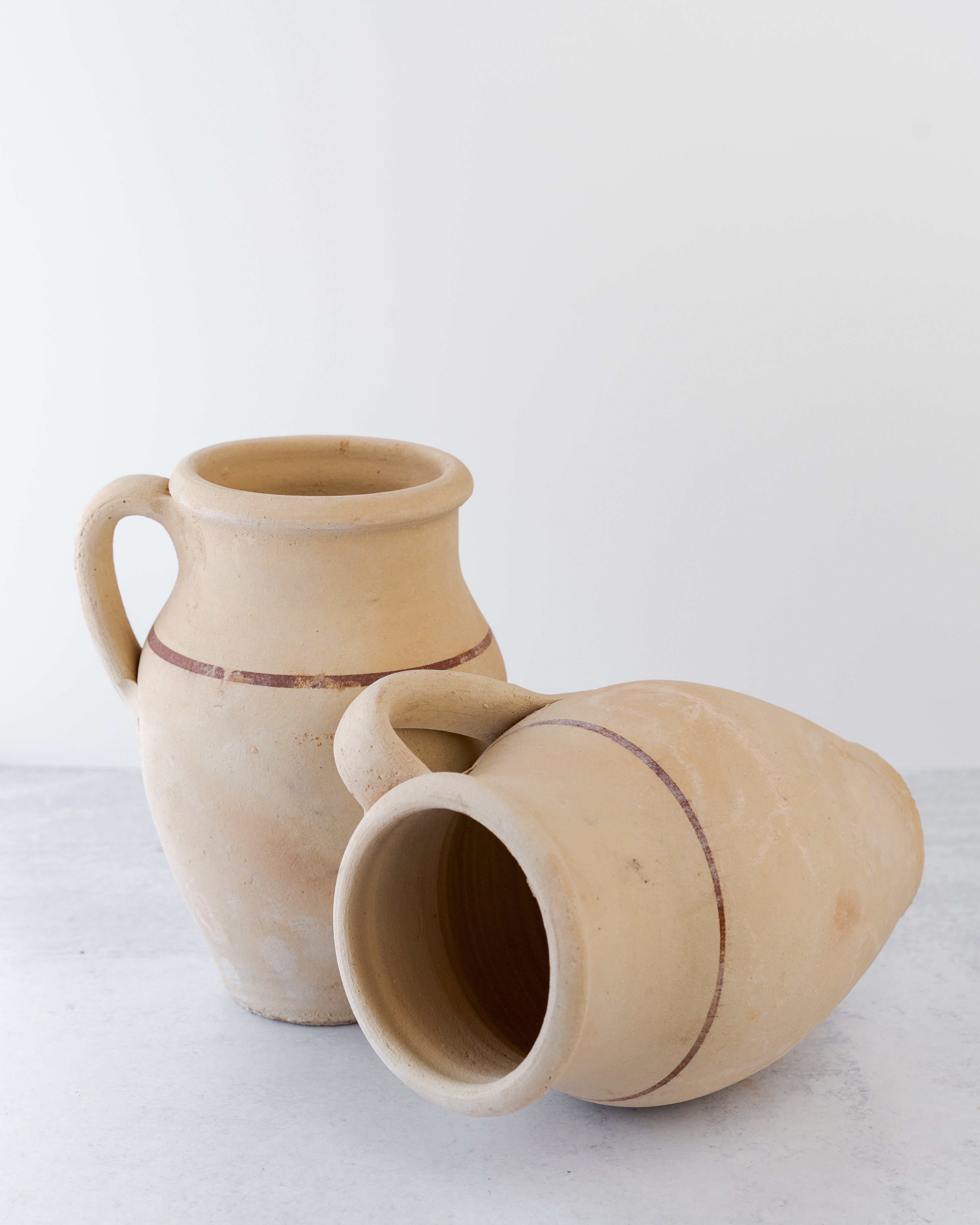 Found Unglazed Striped Jug