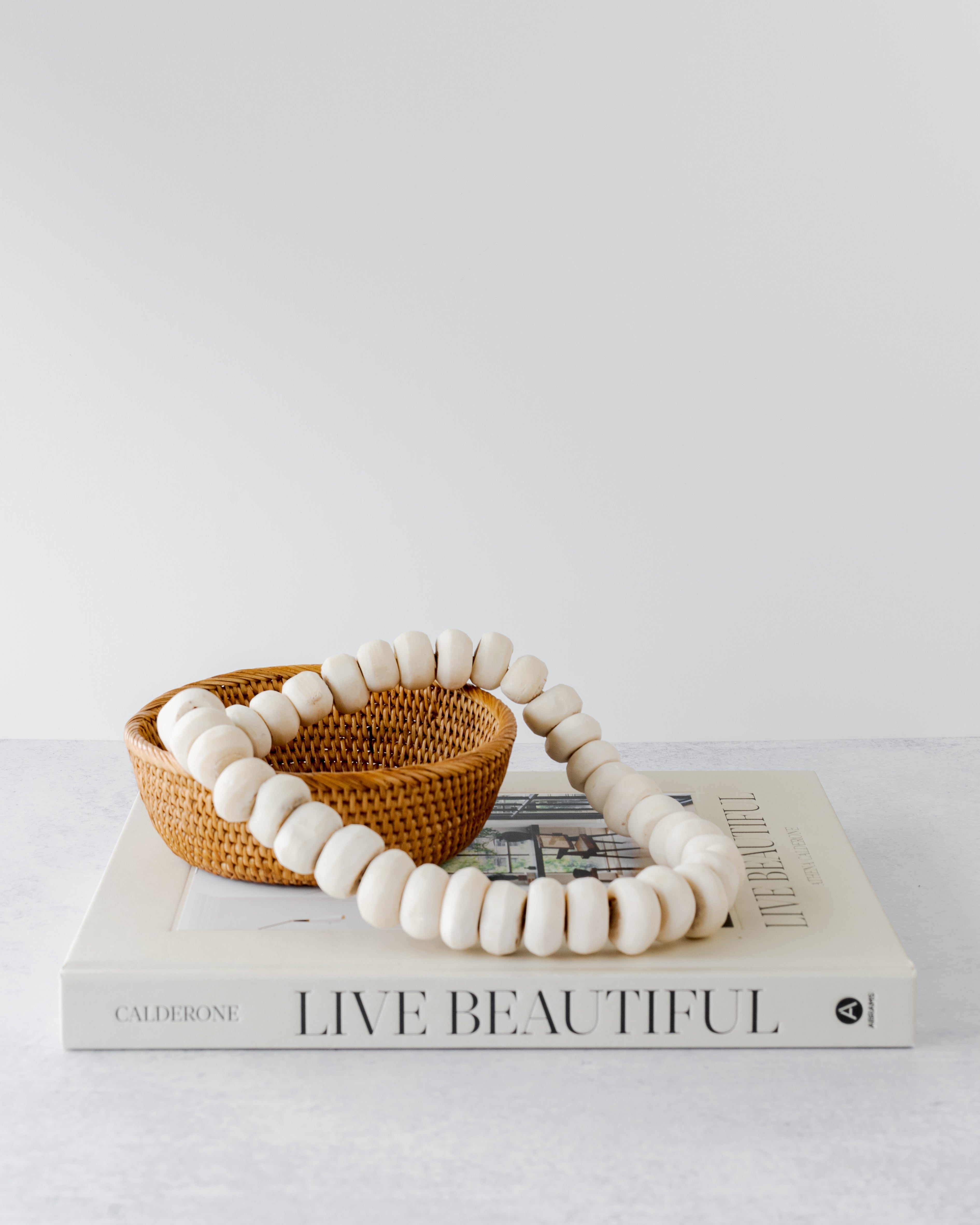 White Bone Beads
