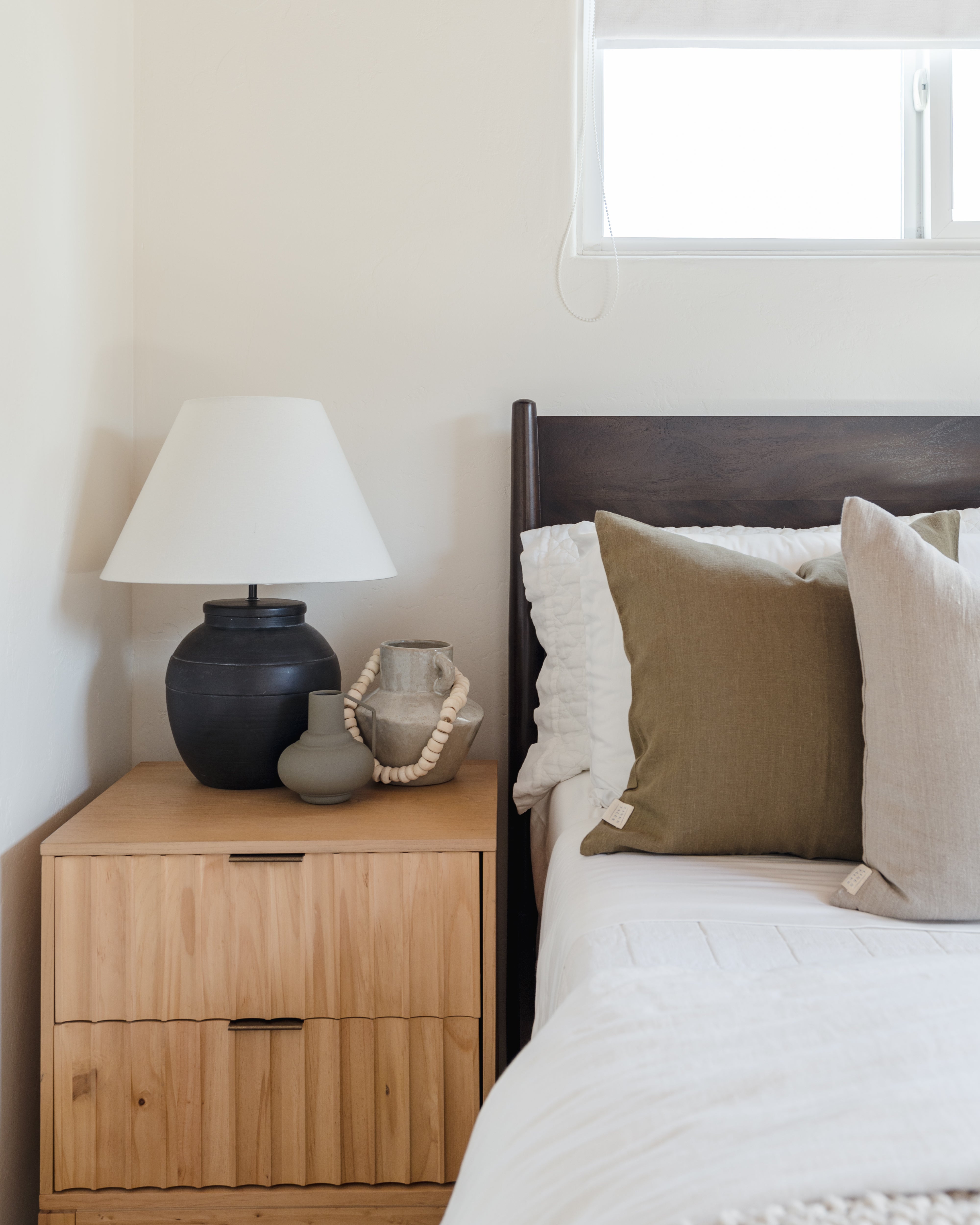 Linen Pillow Cover, Olive