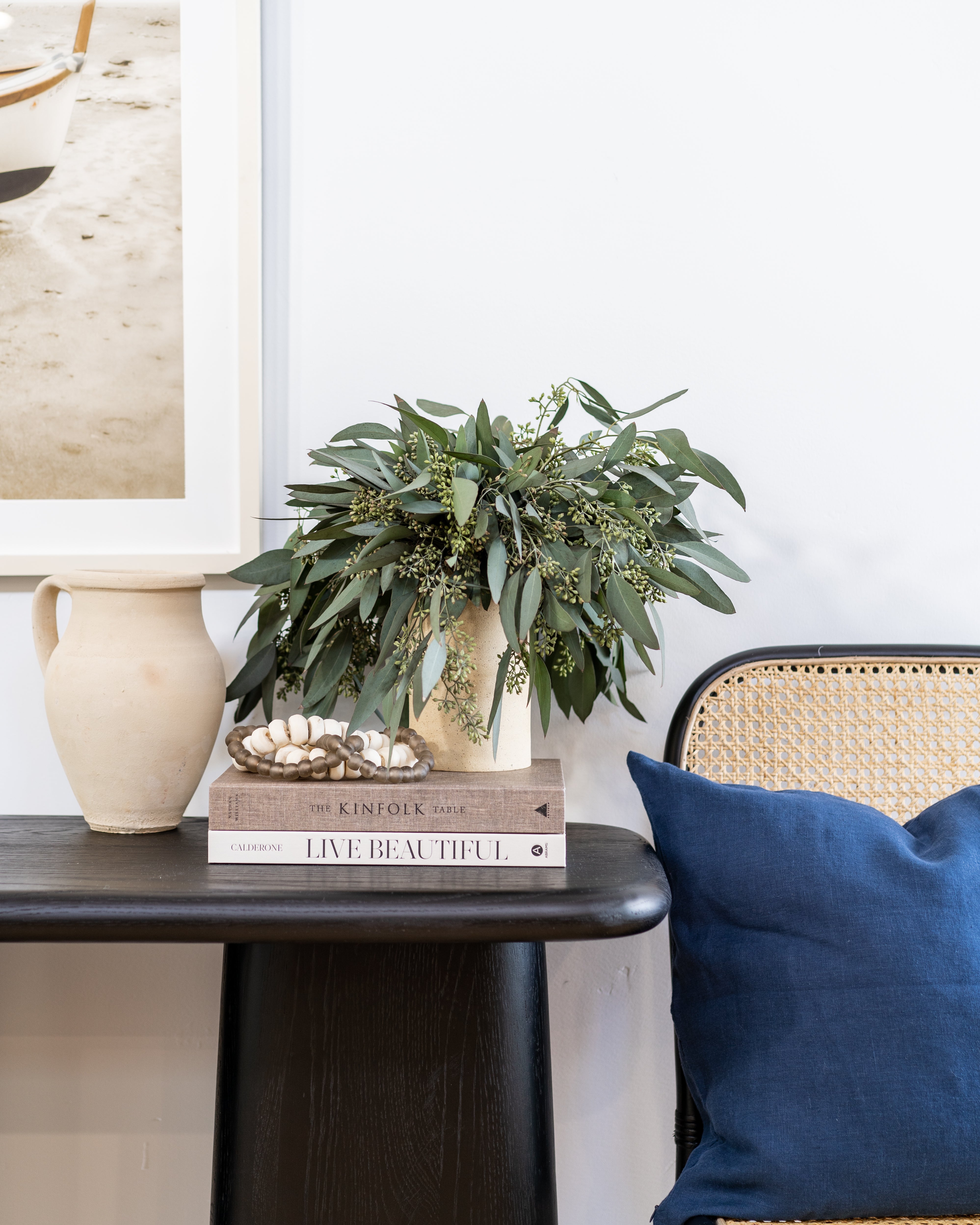 Linen Pillow Cover, Navy