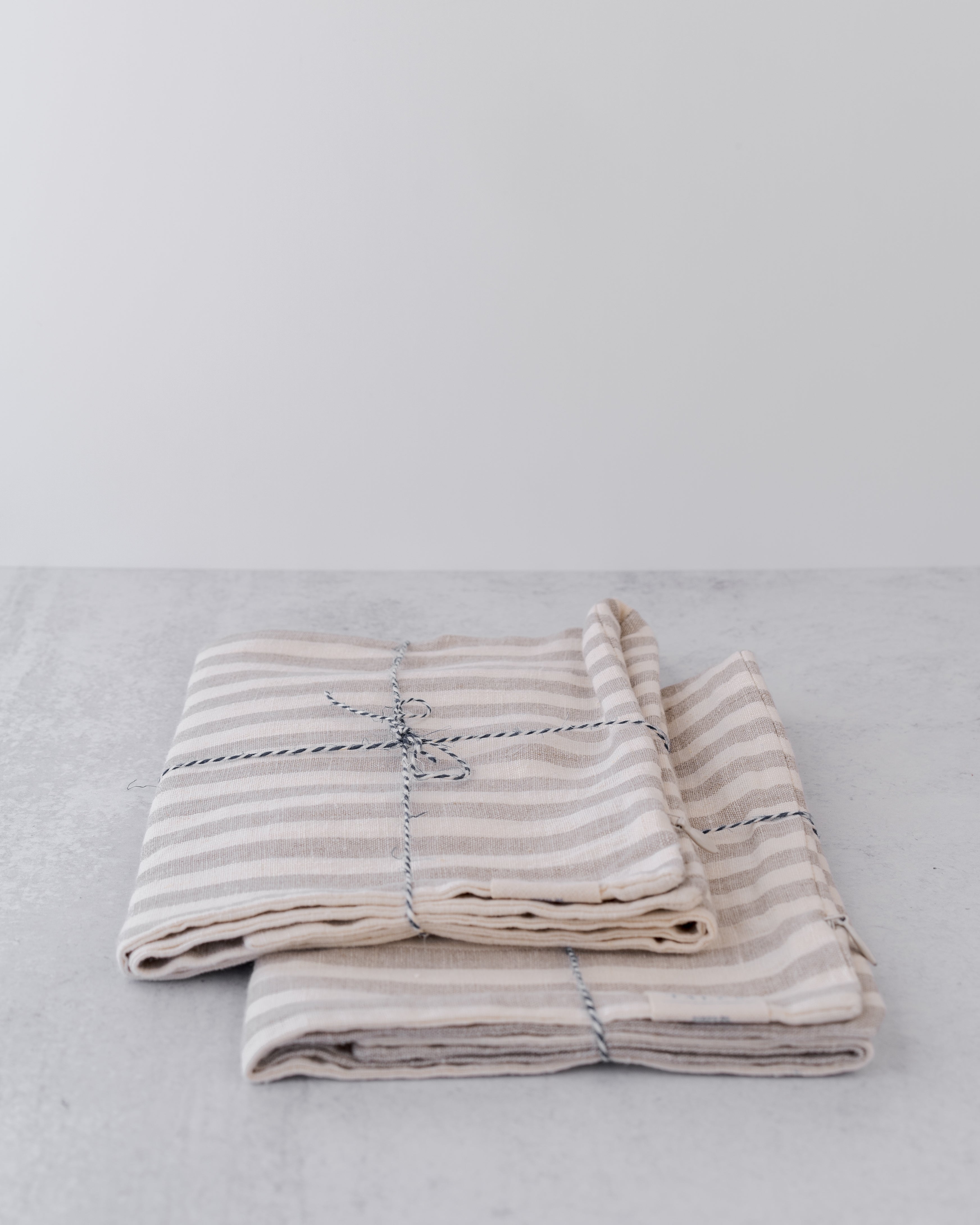 Linen Pillow Cover, Natural Stripe