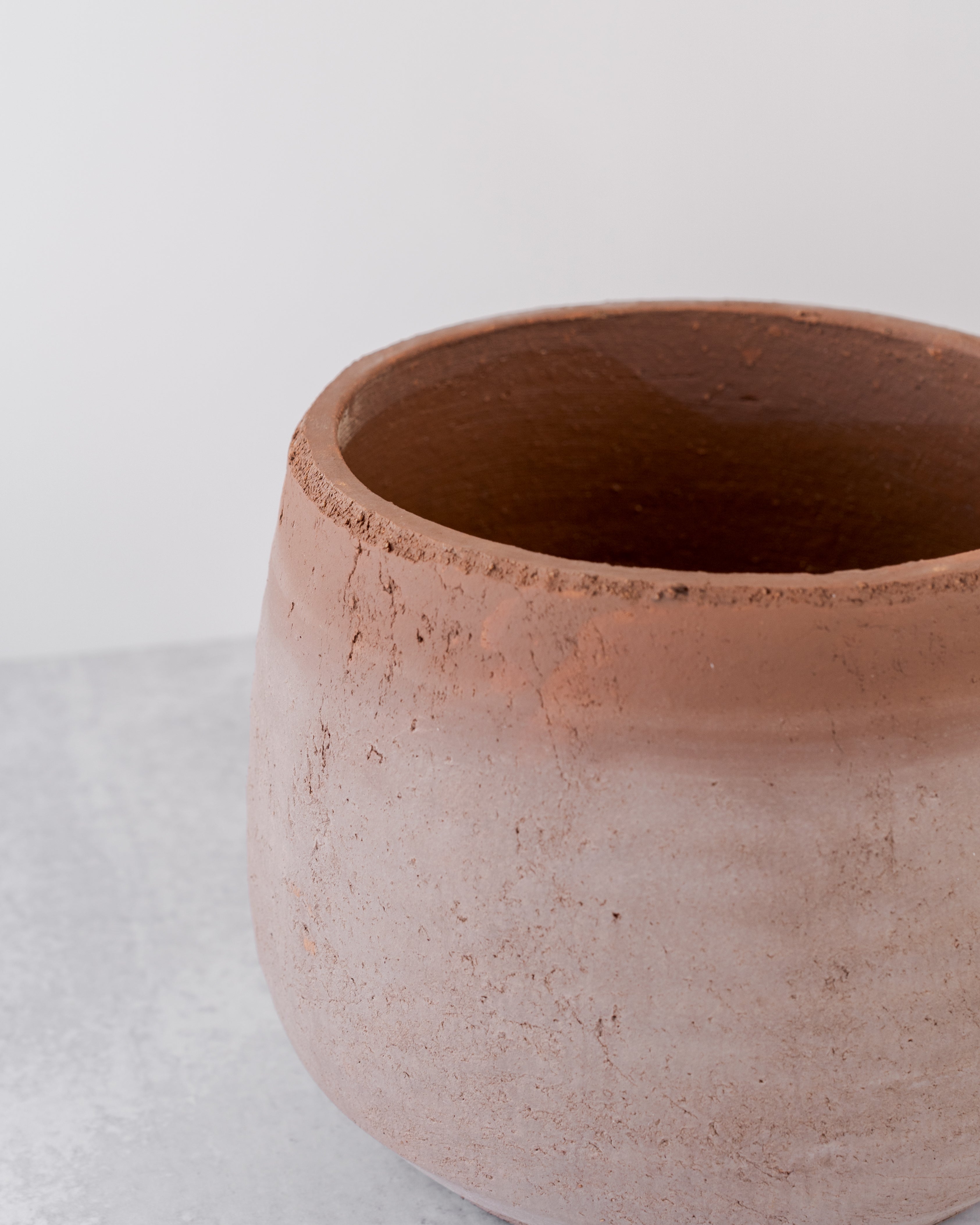 Whitewashed Terracotta Planter