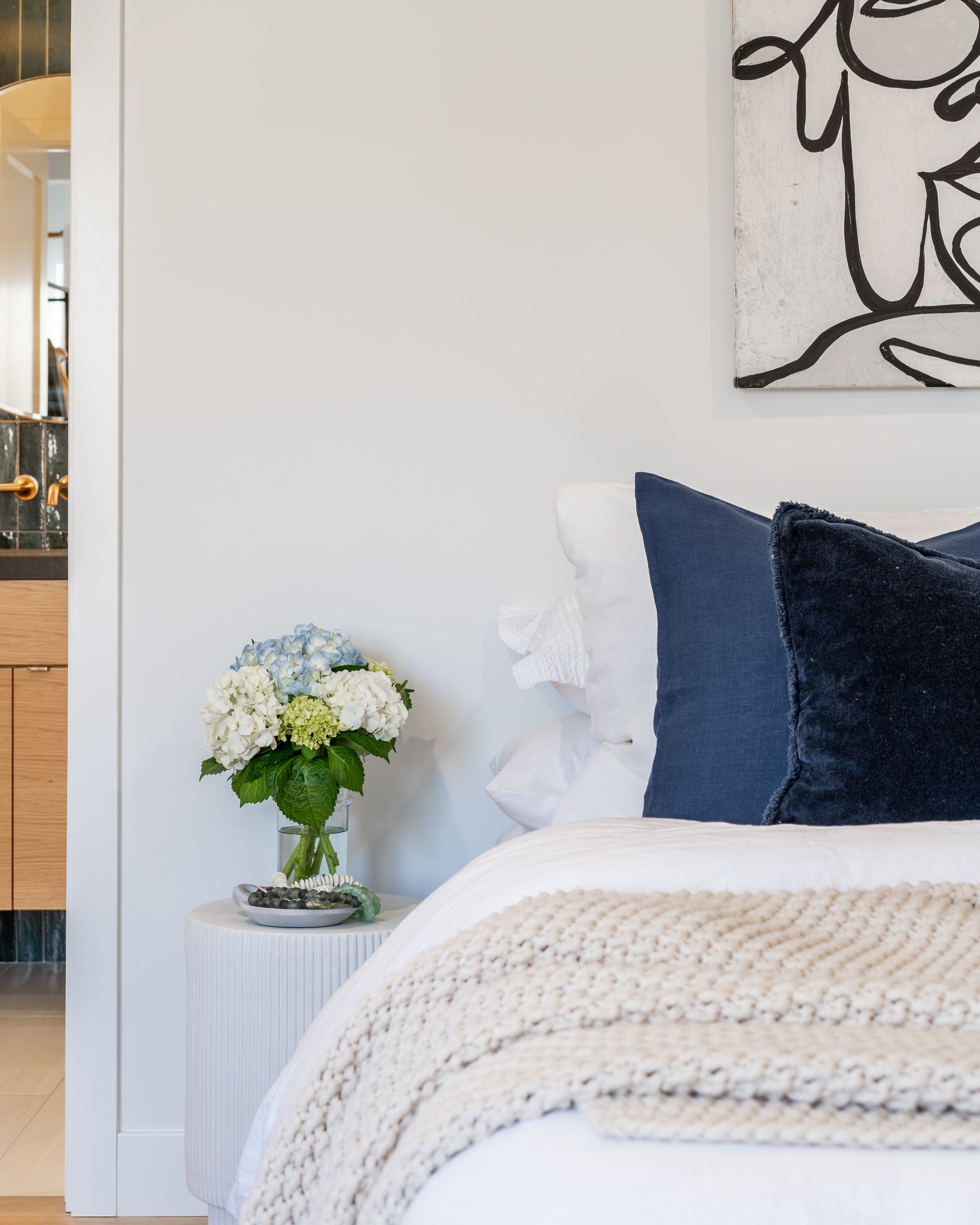 Linen Pillow Cover, Navy