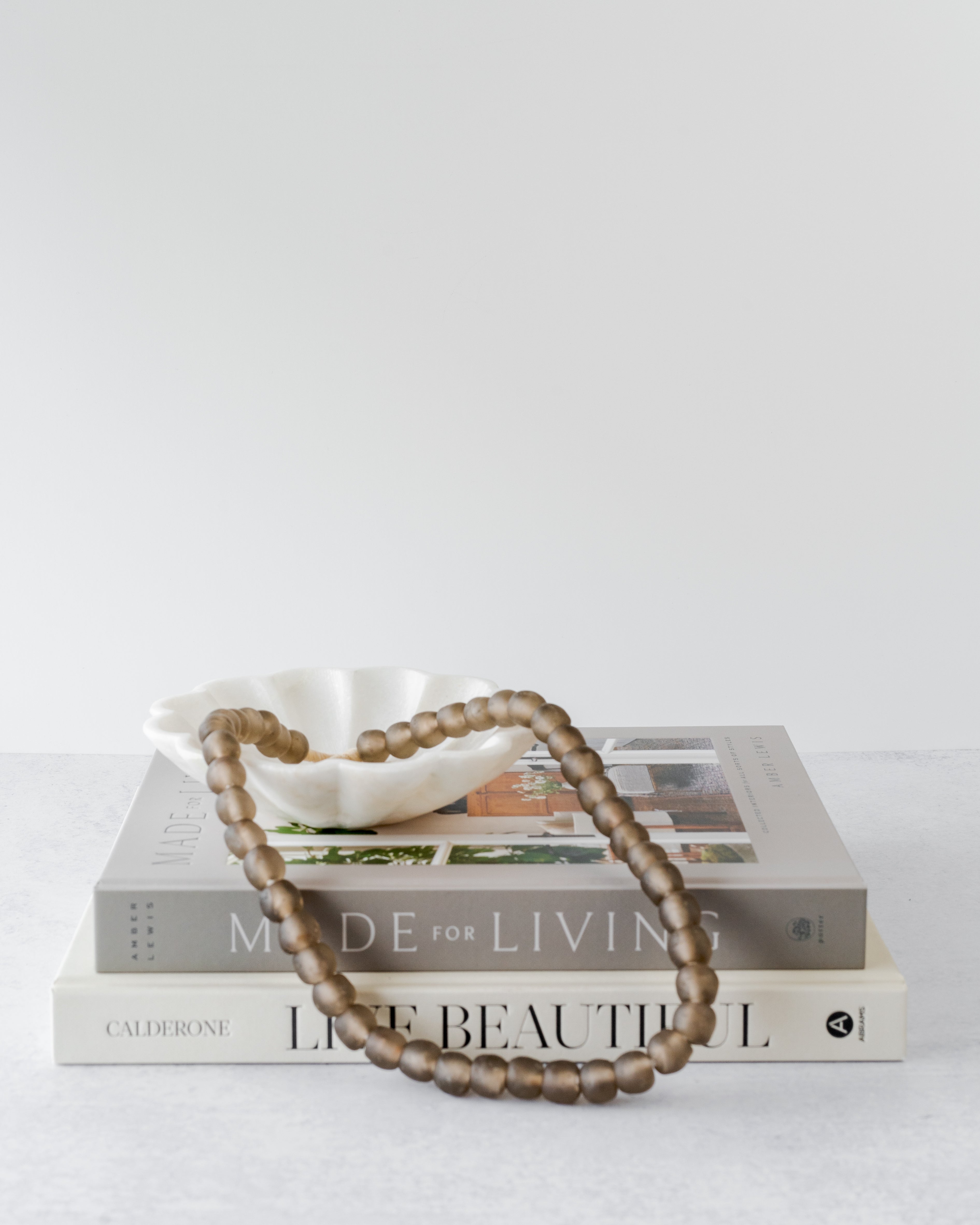 Grey Recycled Glass Beads