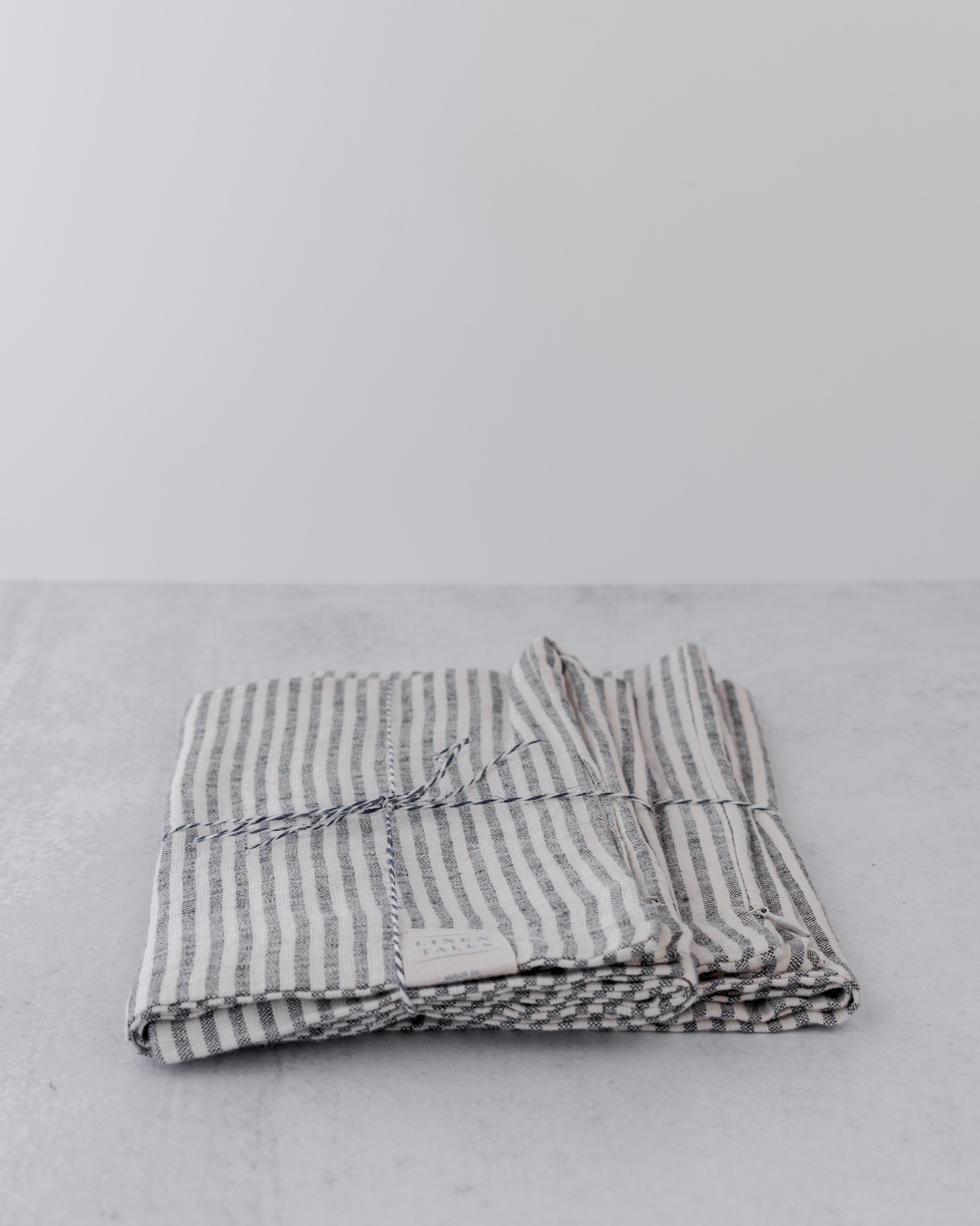 Linen Pillow Cover, Ink Pinstripe