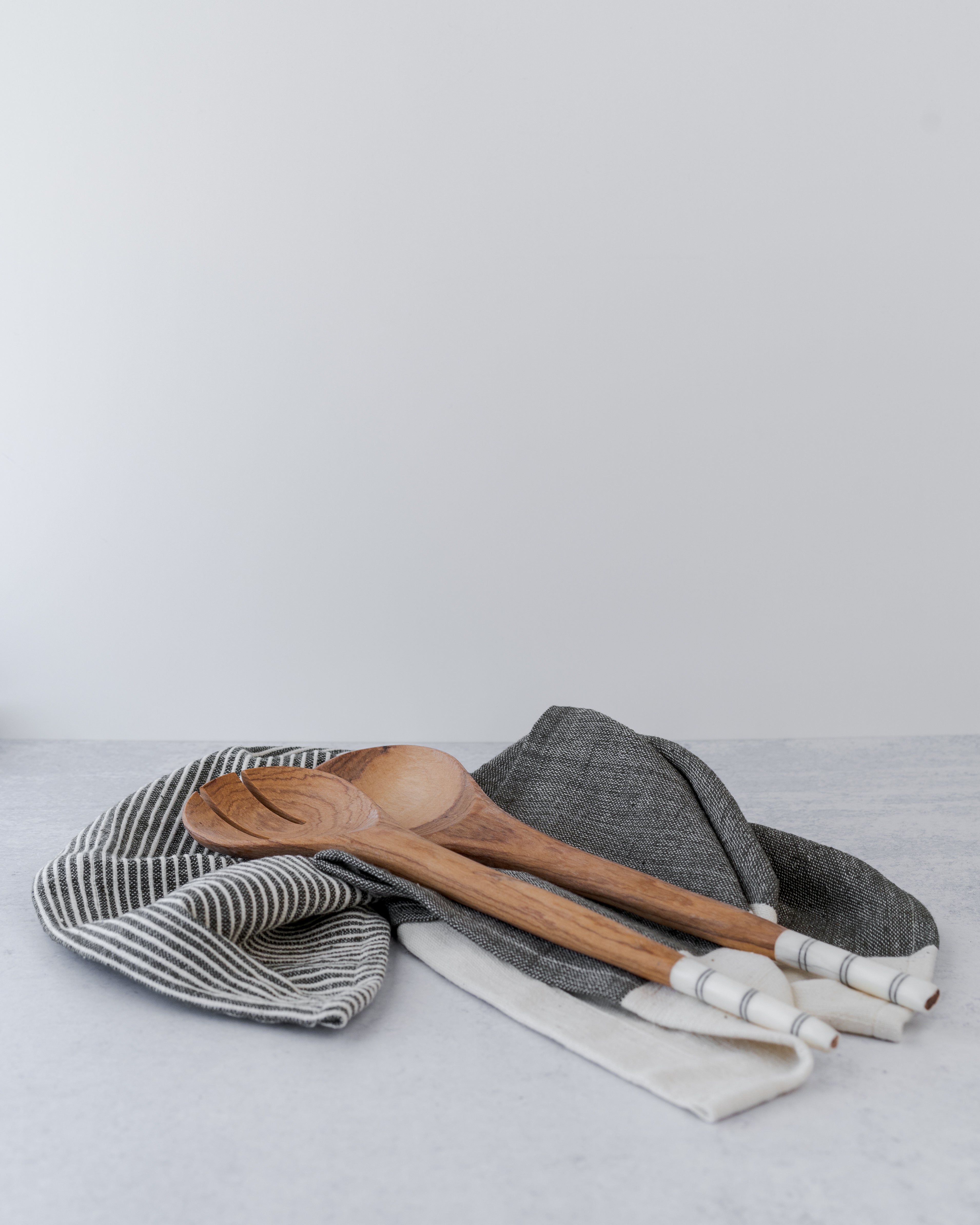 Striped Salad Servers