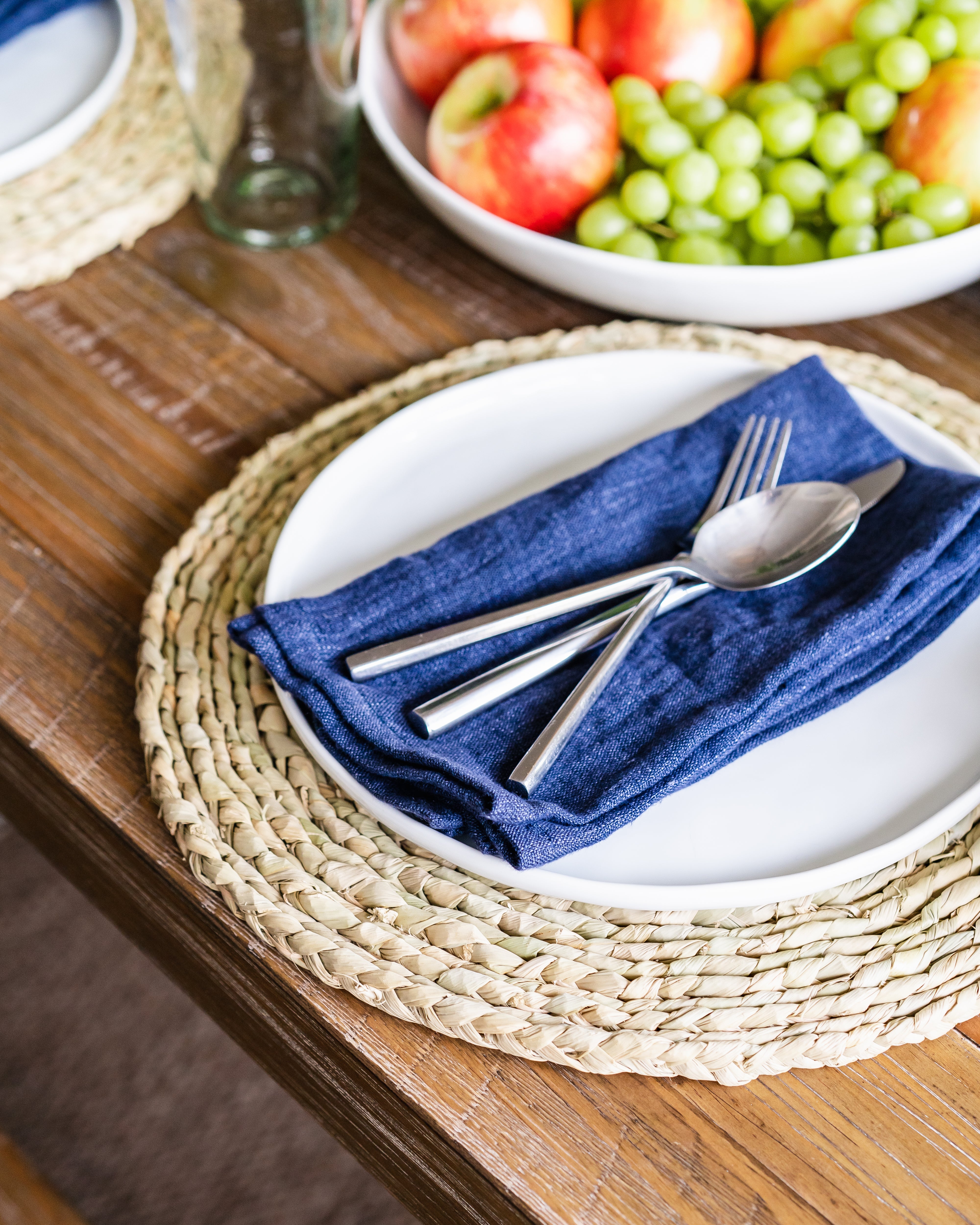 Linen Napkin Set of 2, Navy