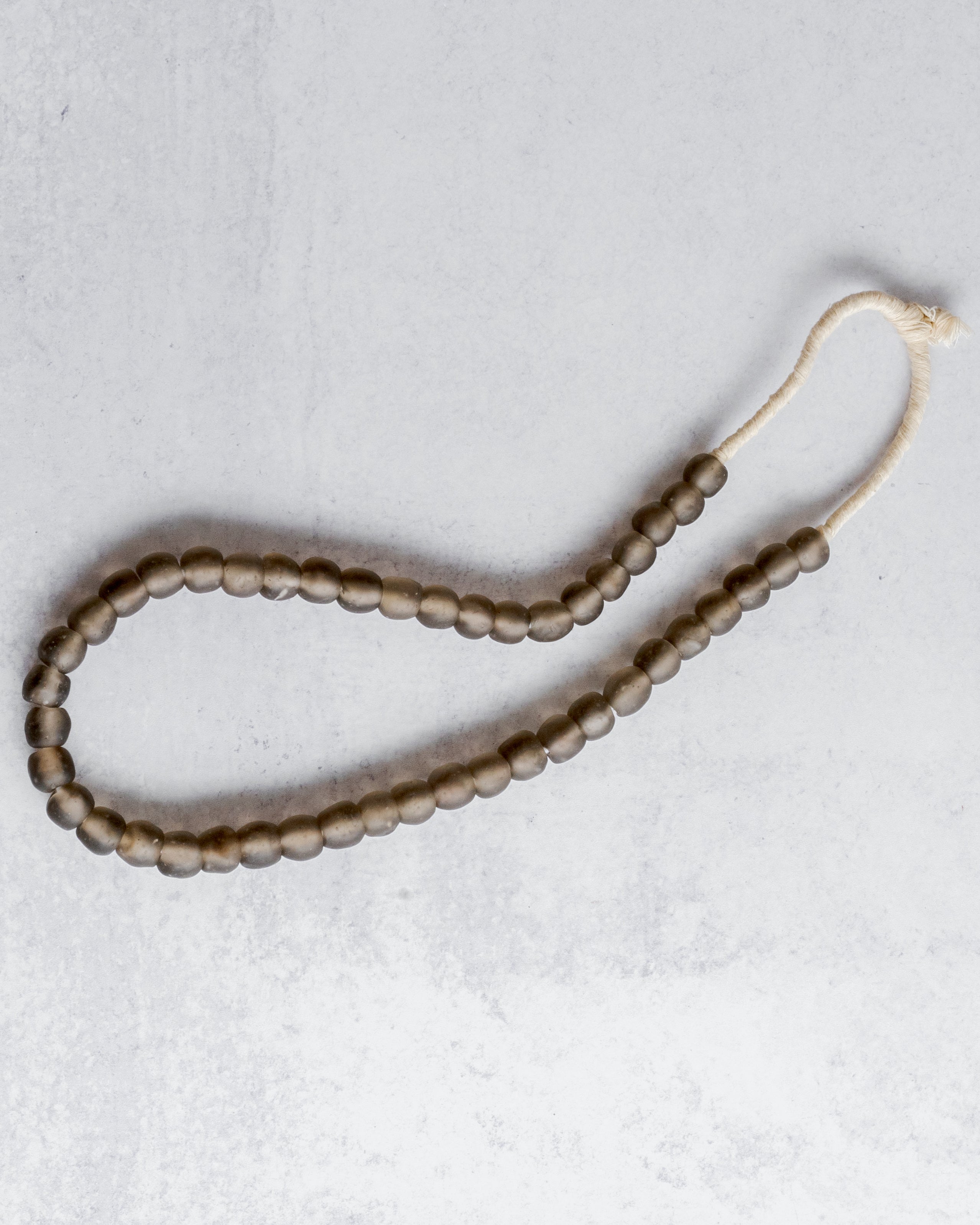 Grey Recycled Glass Beads