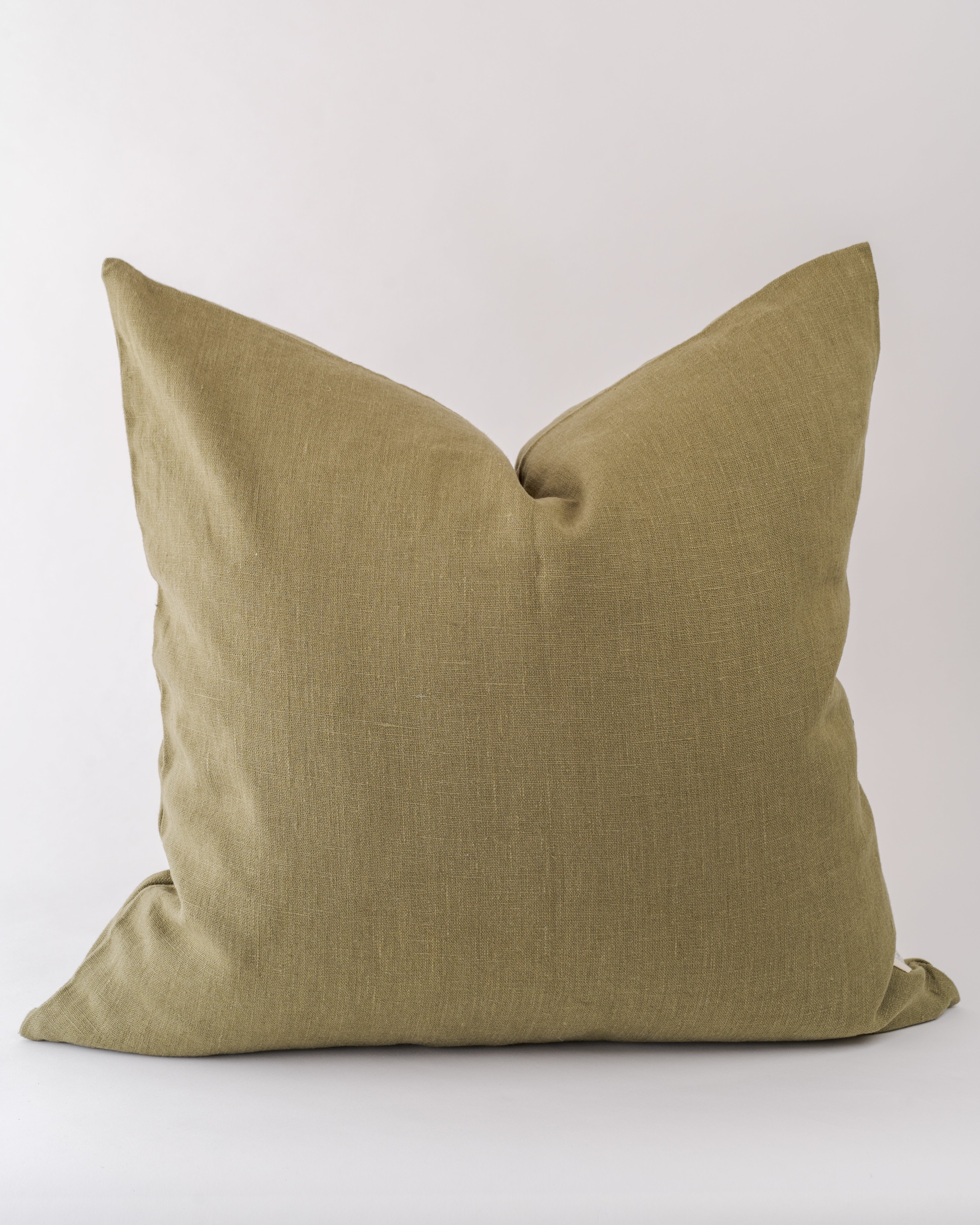 Linen Pillow Cover, Olive