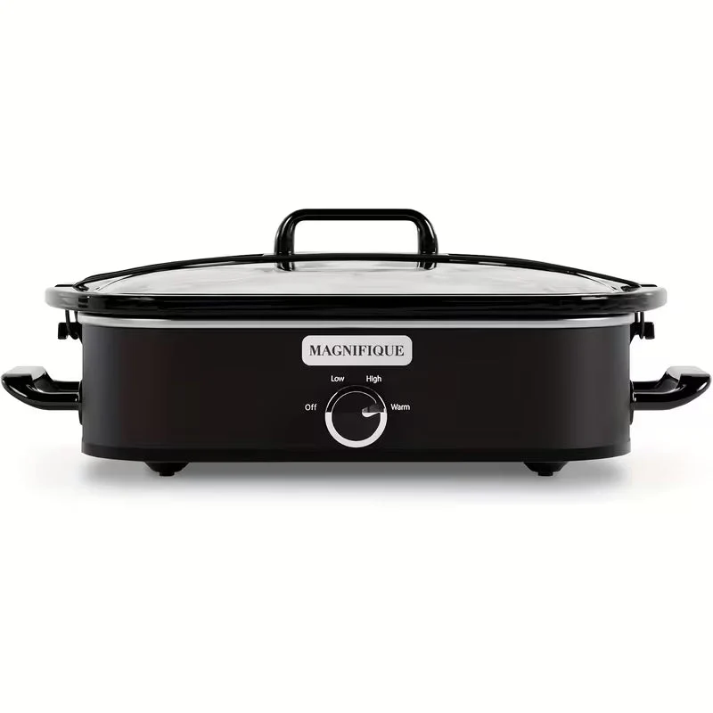 4 Quart Best Slow Cooker with Removable Pot for Large Families Party, Manual Warm Setting, multiple color options, red, black, white
