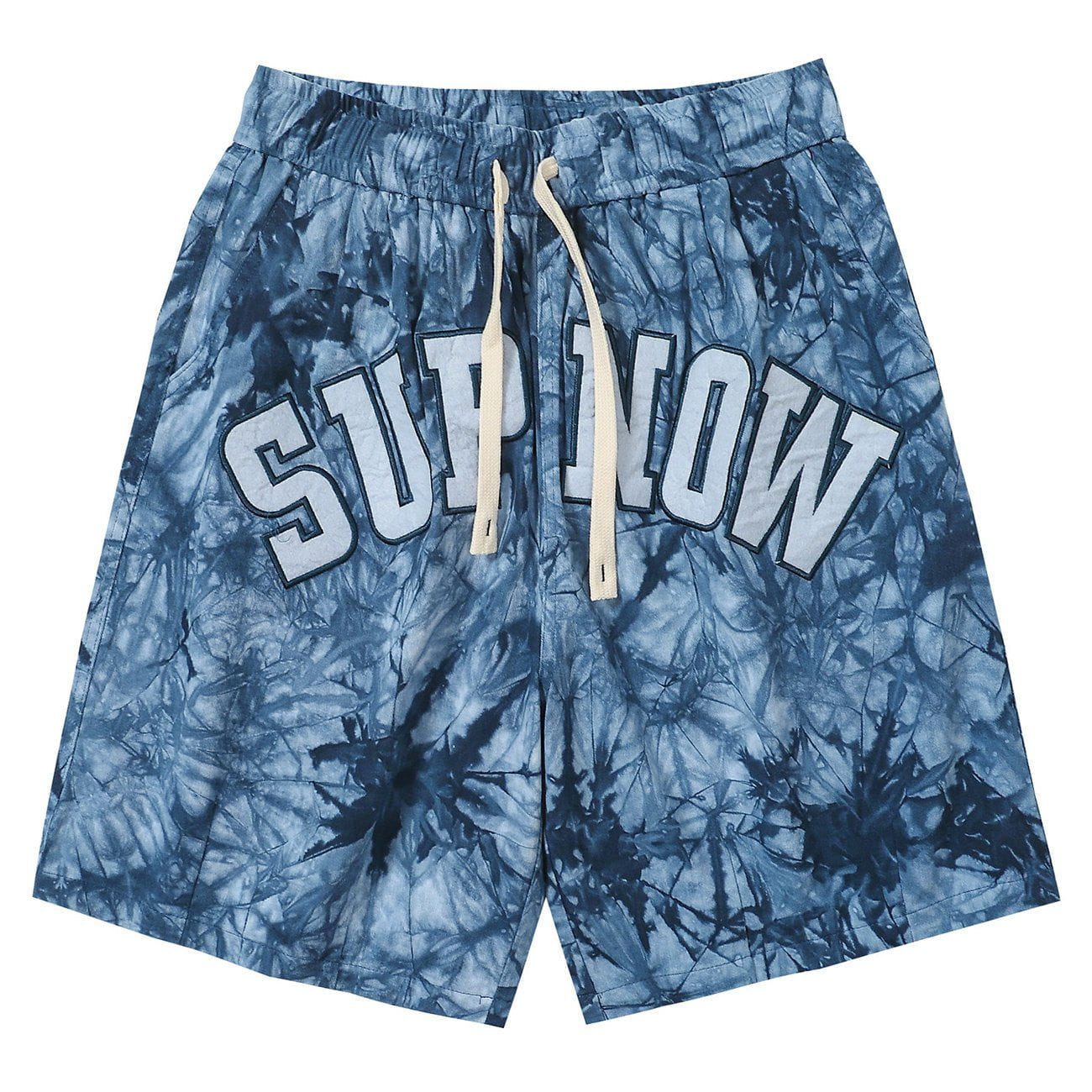The Supermade Tie Dye Embroidered Letters Shorts