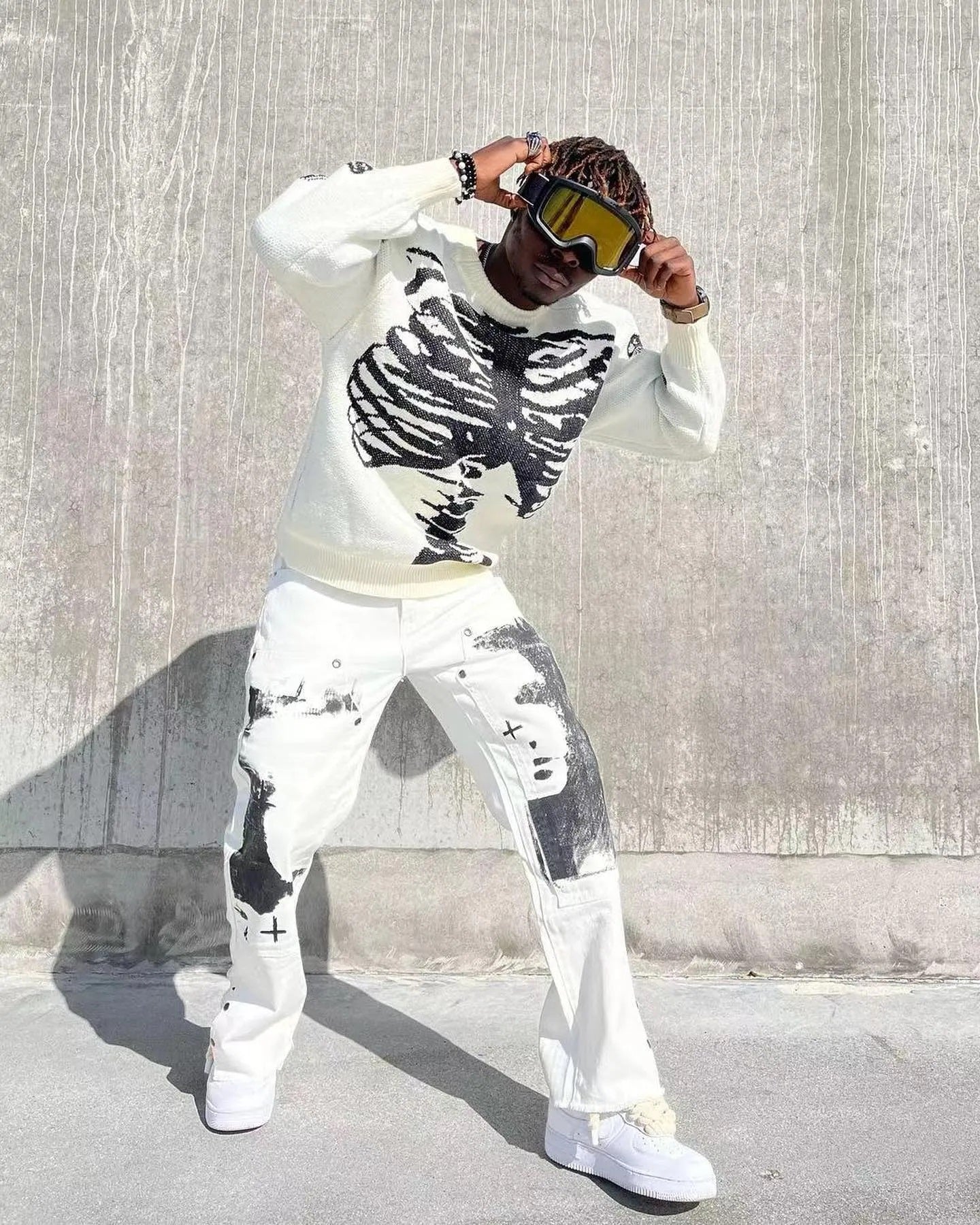 The Supermade Graffiti Print Track Pants -1184