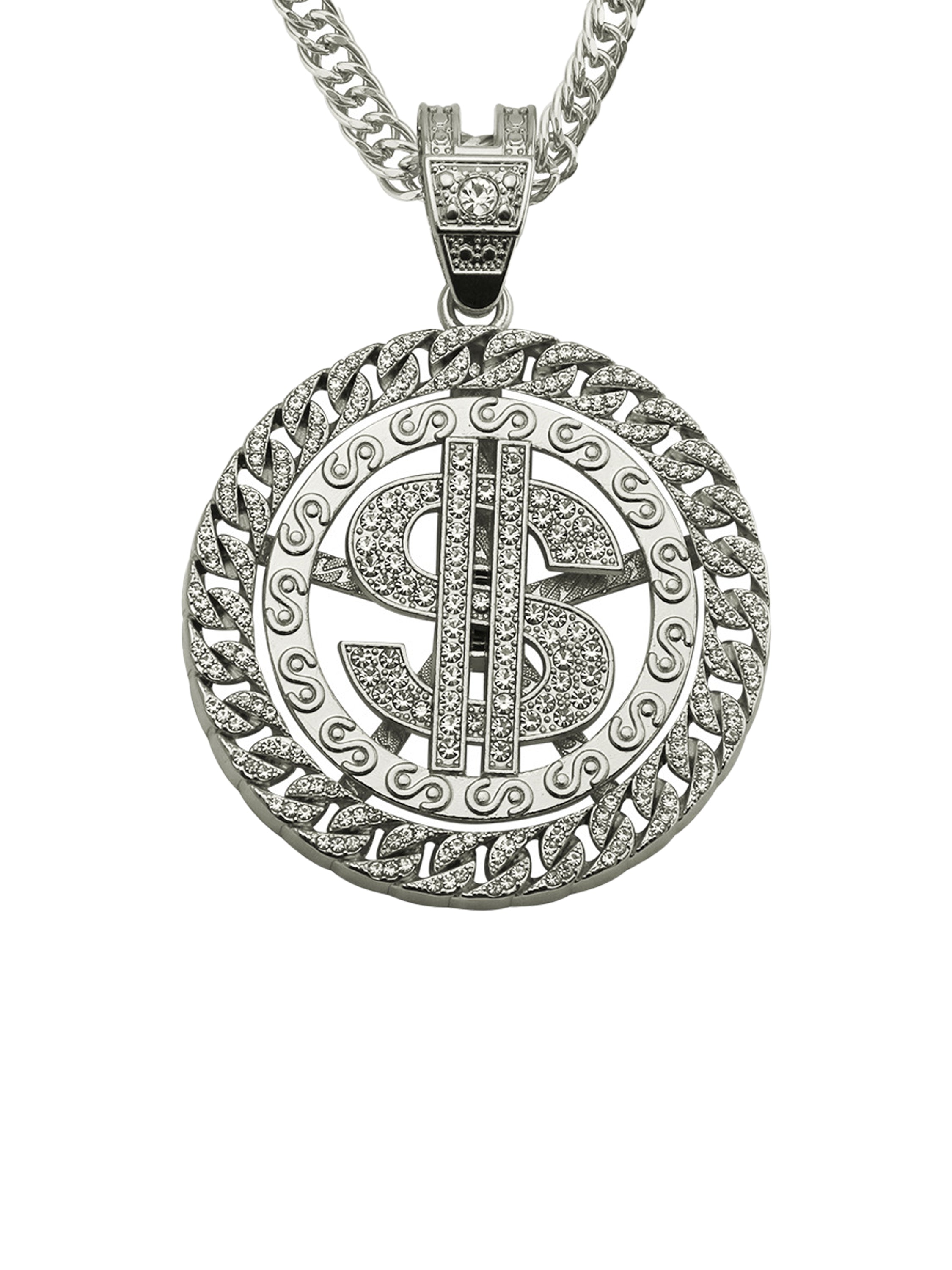 The Supermade  Rotatable Dollar Pendant Necklace